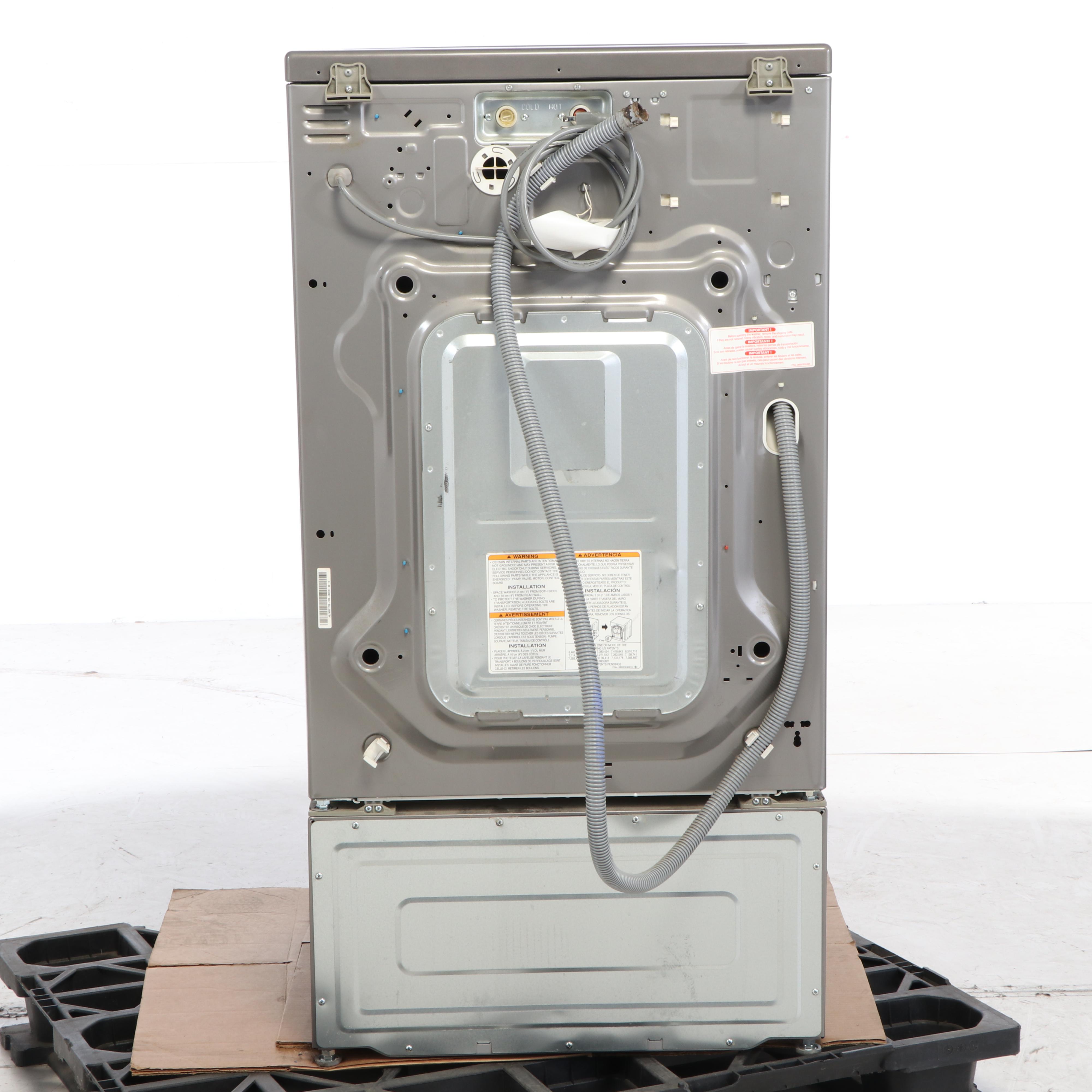 LG 3.5 cu.ft. Large Capacity "TrueSteam" Front Load Washer with Pedestal