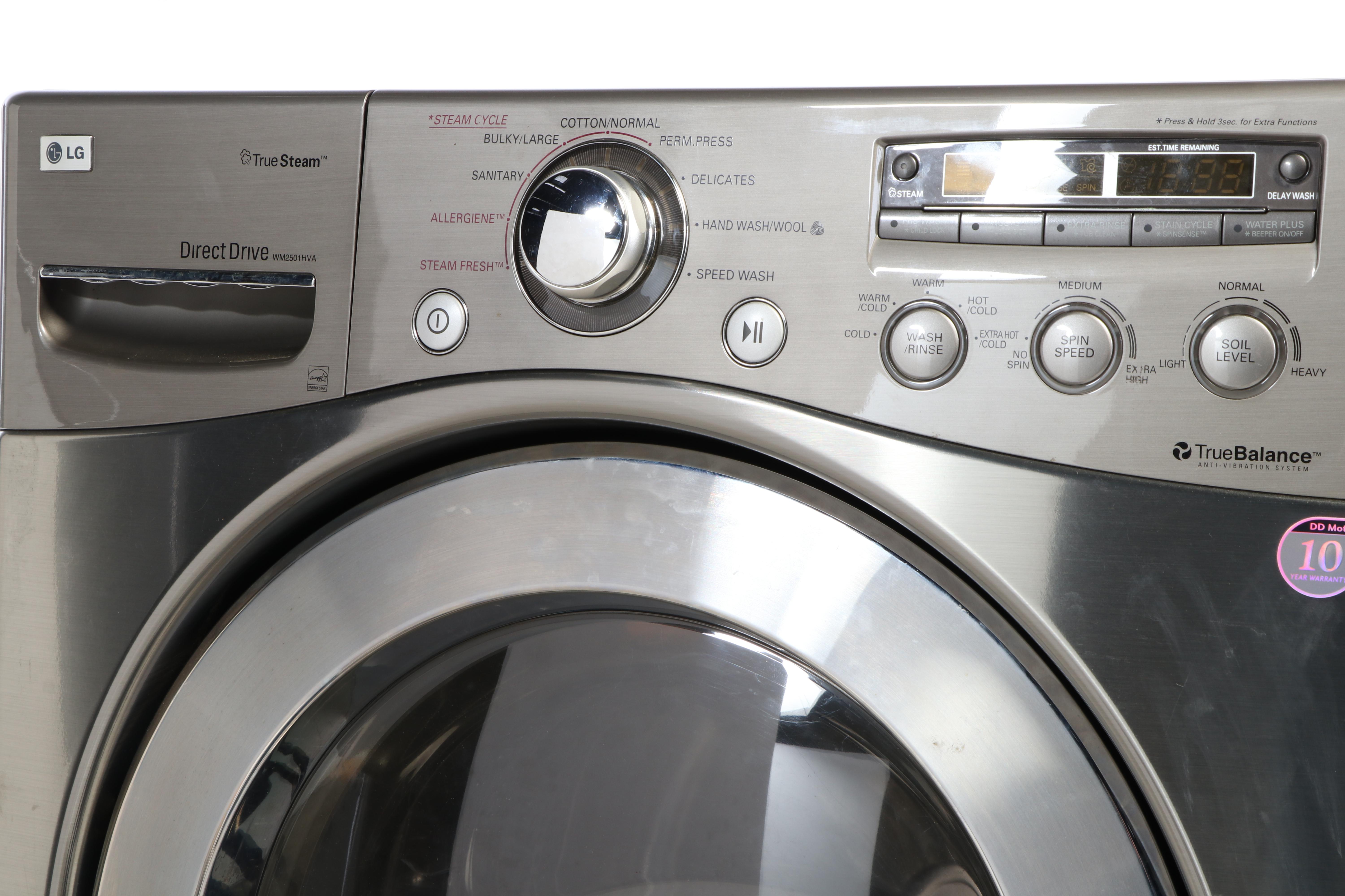 LG 3.5 cu.ft. Large Capacity "TrueSteam" Front Load Washer with Pedestal