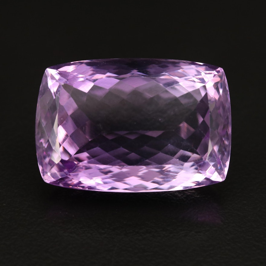 Loose 44.59 CT Modified  Rectangular Faceted Amethyst