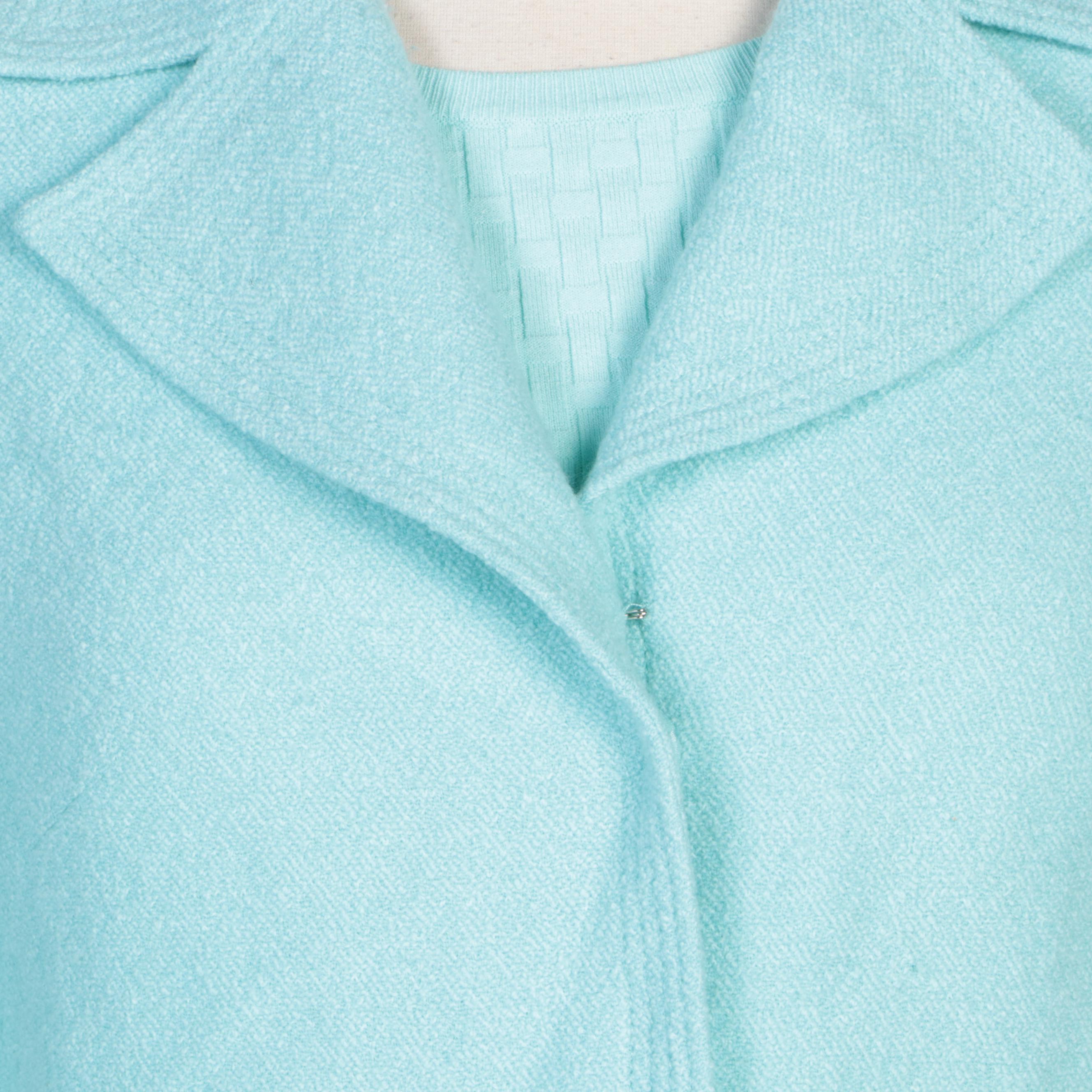 Neiman Marcus Leather Jacket and Escada Jacket with Knit Short Sleeved Top