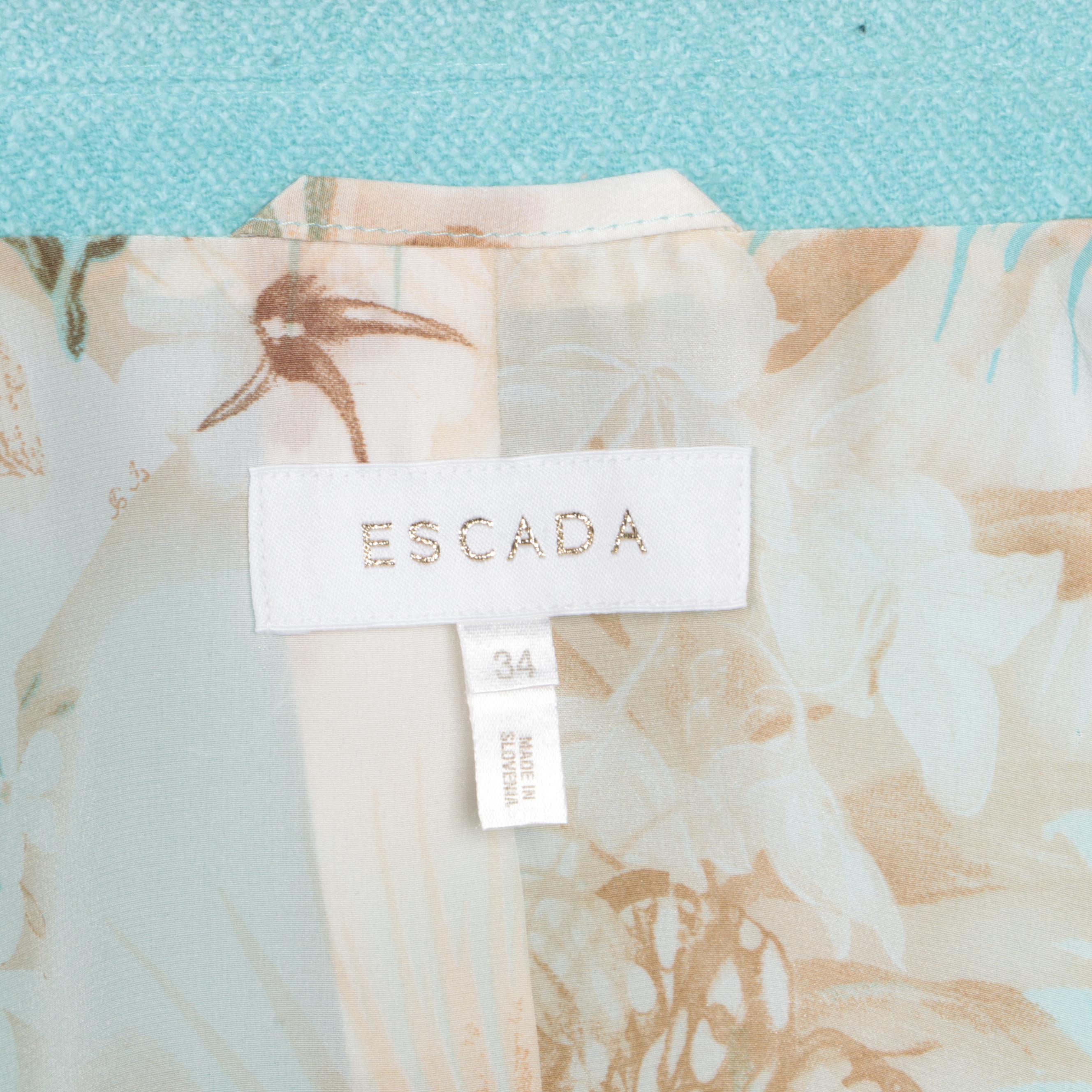 Neiman Marcus Leather Jacket and Escada Jacket with Knit Short Sleeved Top