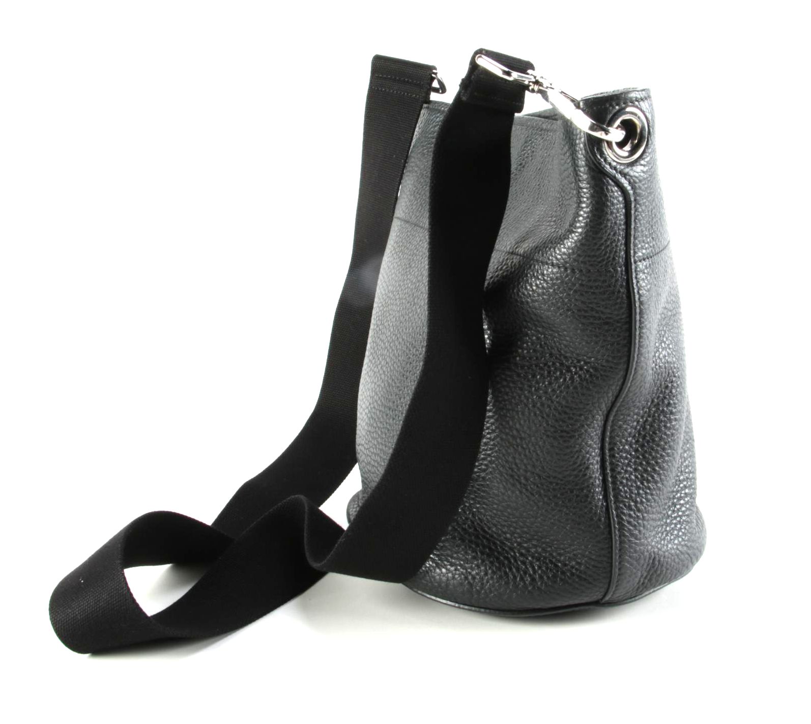Prada Vitello Daino Leather Bucket Bag in Black