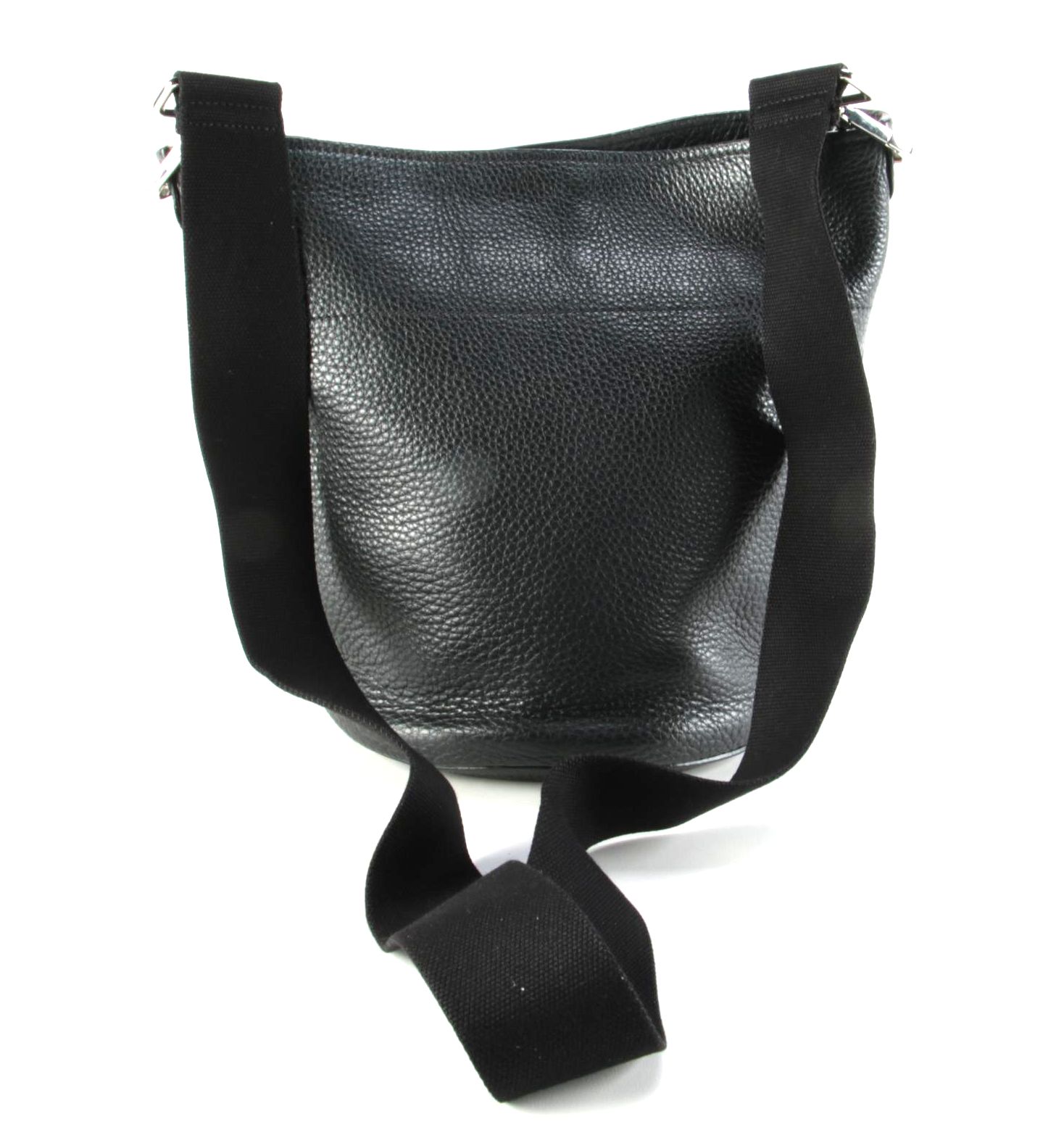 Prada Vitello Daino Leather Bucket Bag in Black