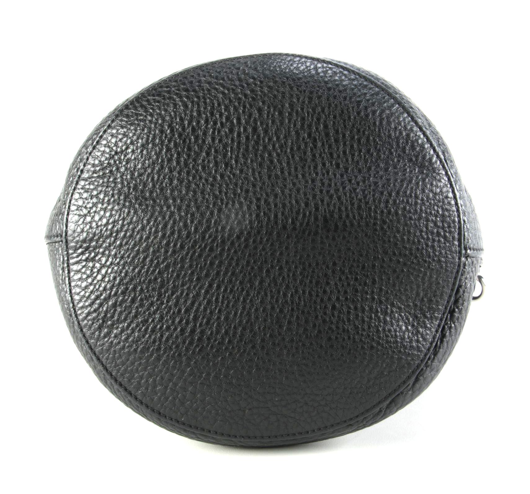 Prada Vitello Daino Leather Bucket Bag in Black