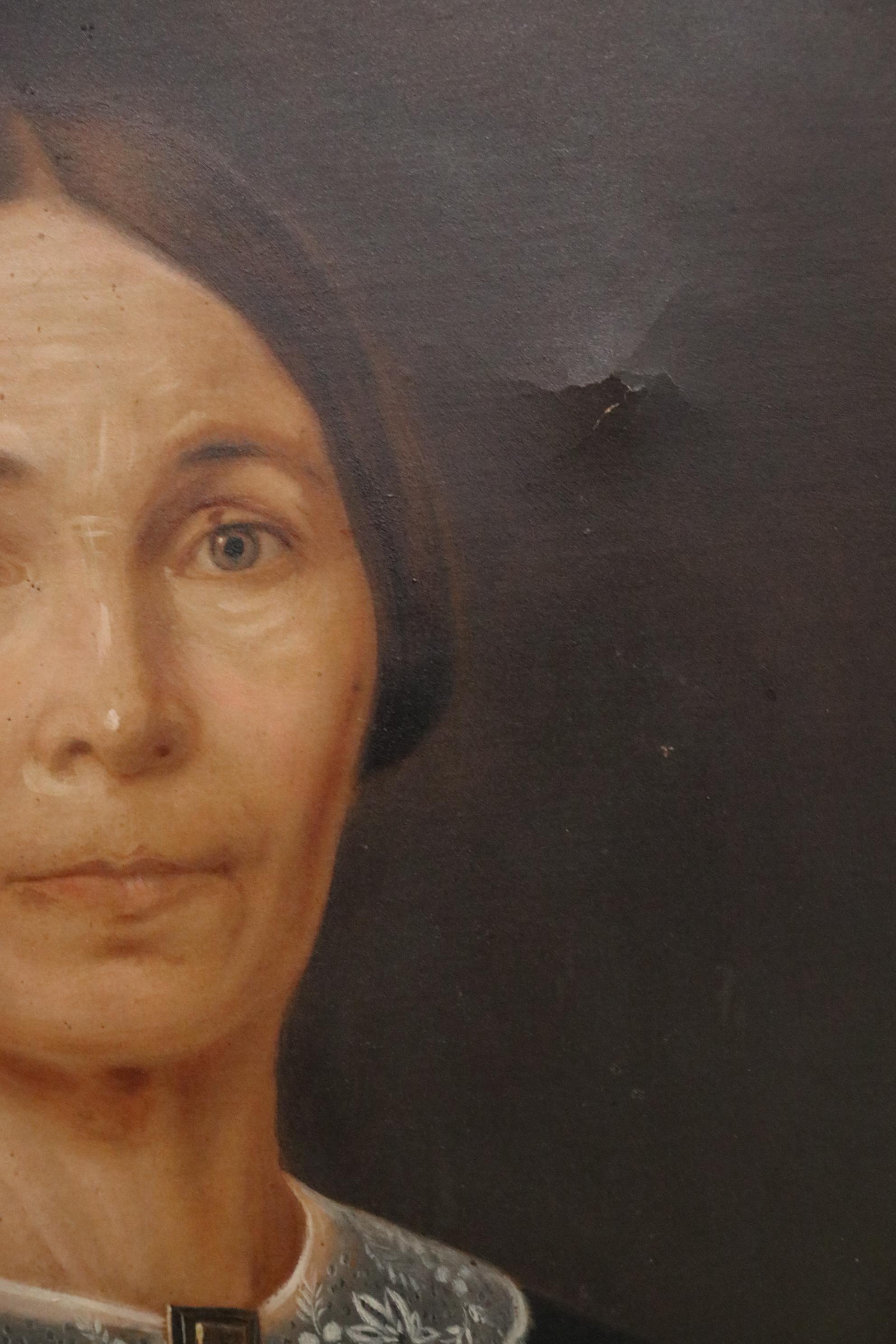 Marcus Mote Oil Portraits of Lady and Gentleman, 1862