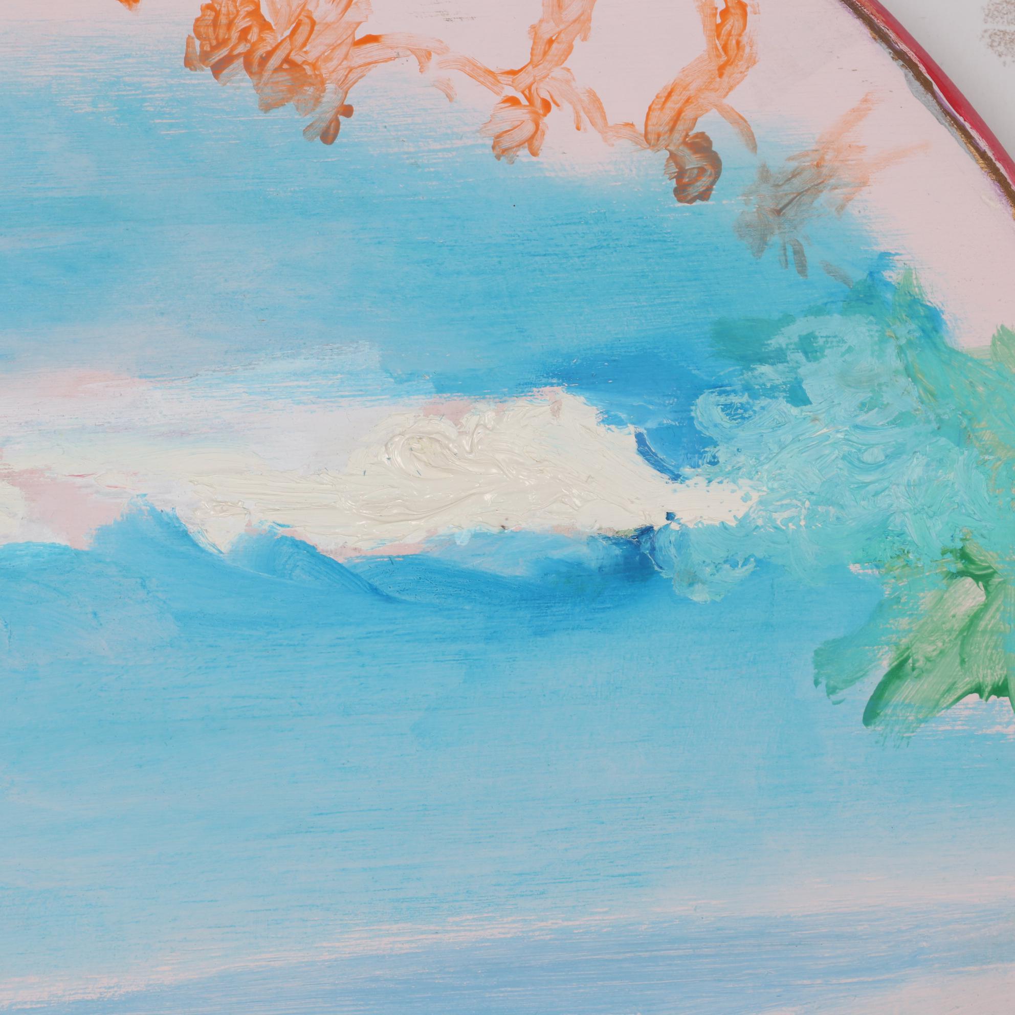 Philip the Transplant Abstract Landscape Mixed Media Painting, 2019