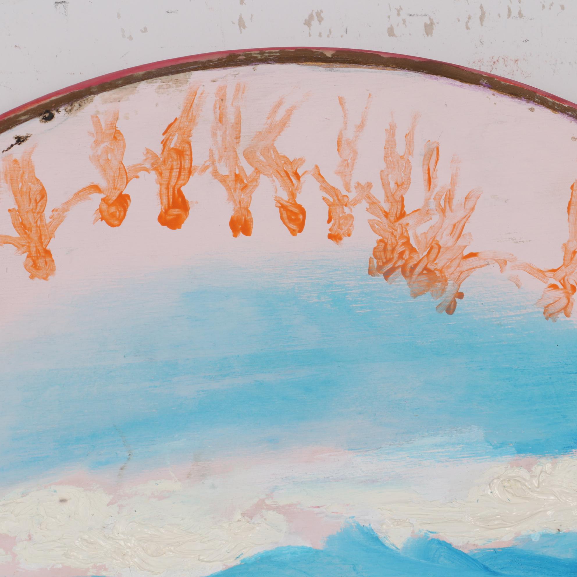 Philip the Transplant Abstract Landscape Mixed Media Painting, 2019