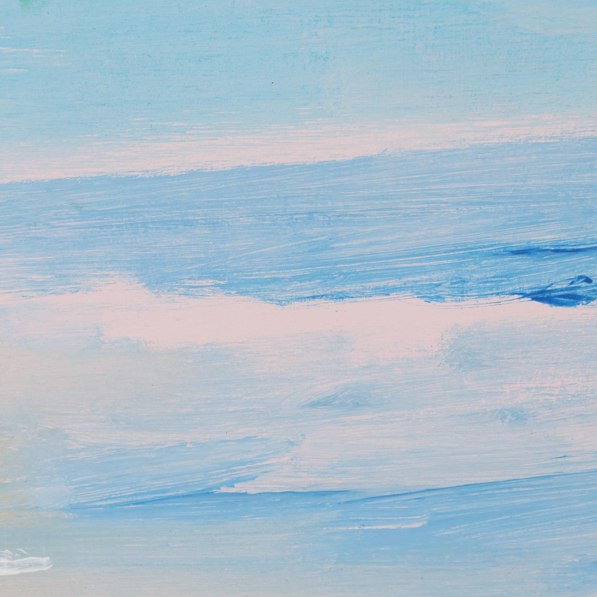 Philip the Transplant Abstract Landscape Mixed Media Painting, 2019