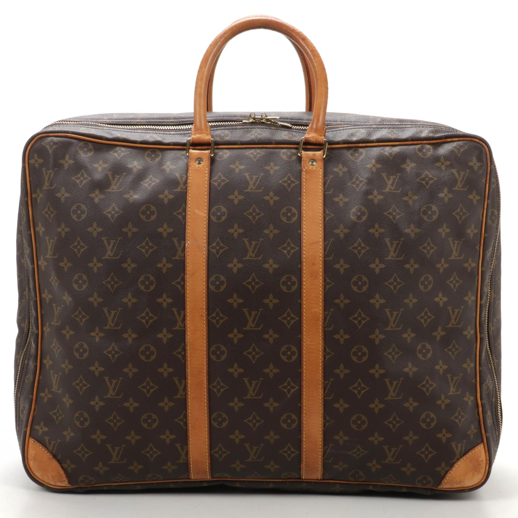 Louis Vuitton Sirius 50 Suitcase in Monogram Canvas and Vachetta Leather