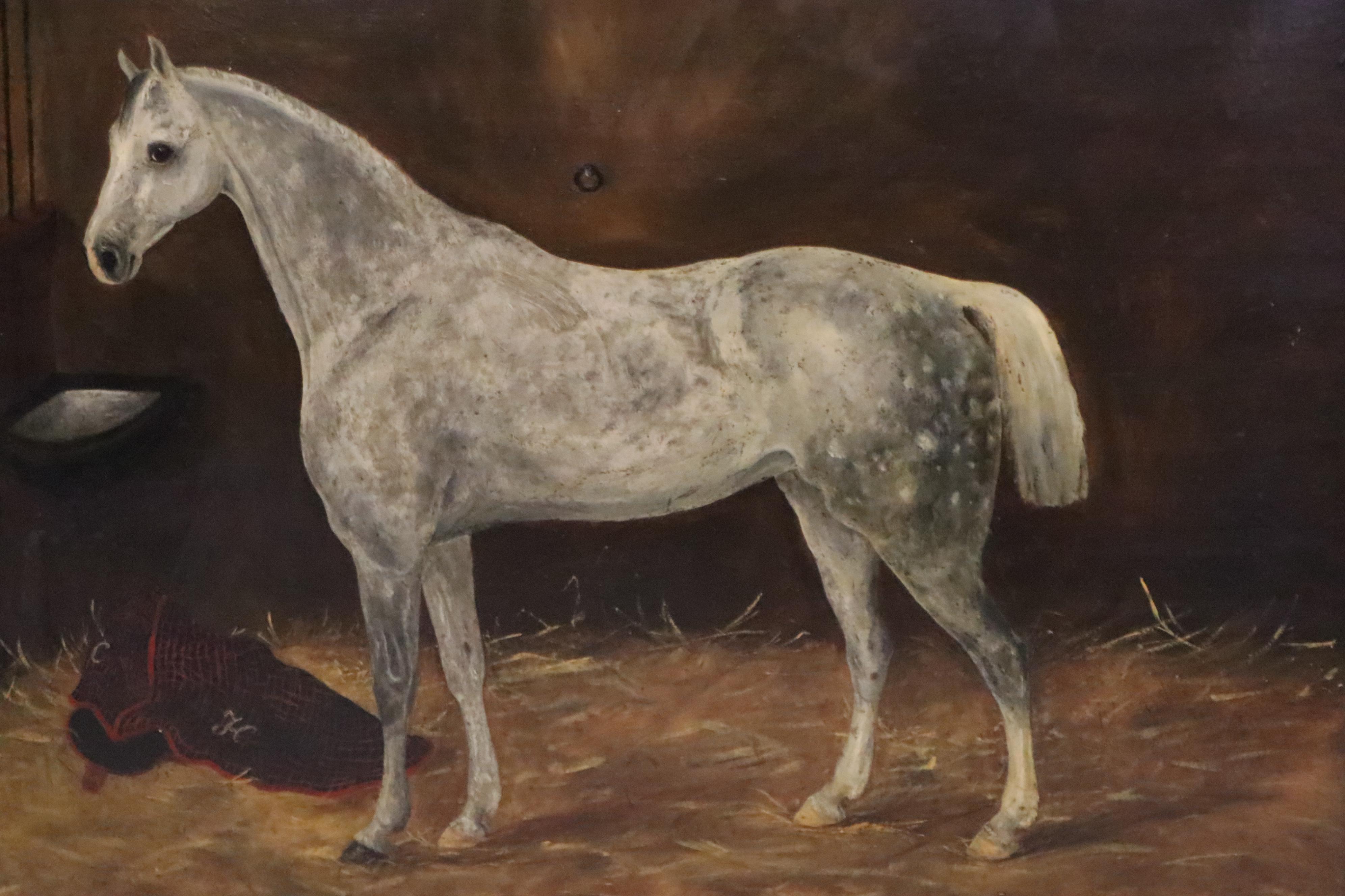 Oil Painting of a Dapple-Grey Horse, circa 1900
