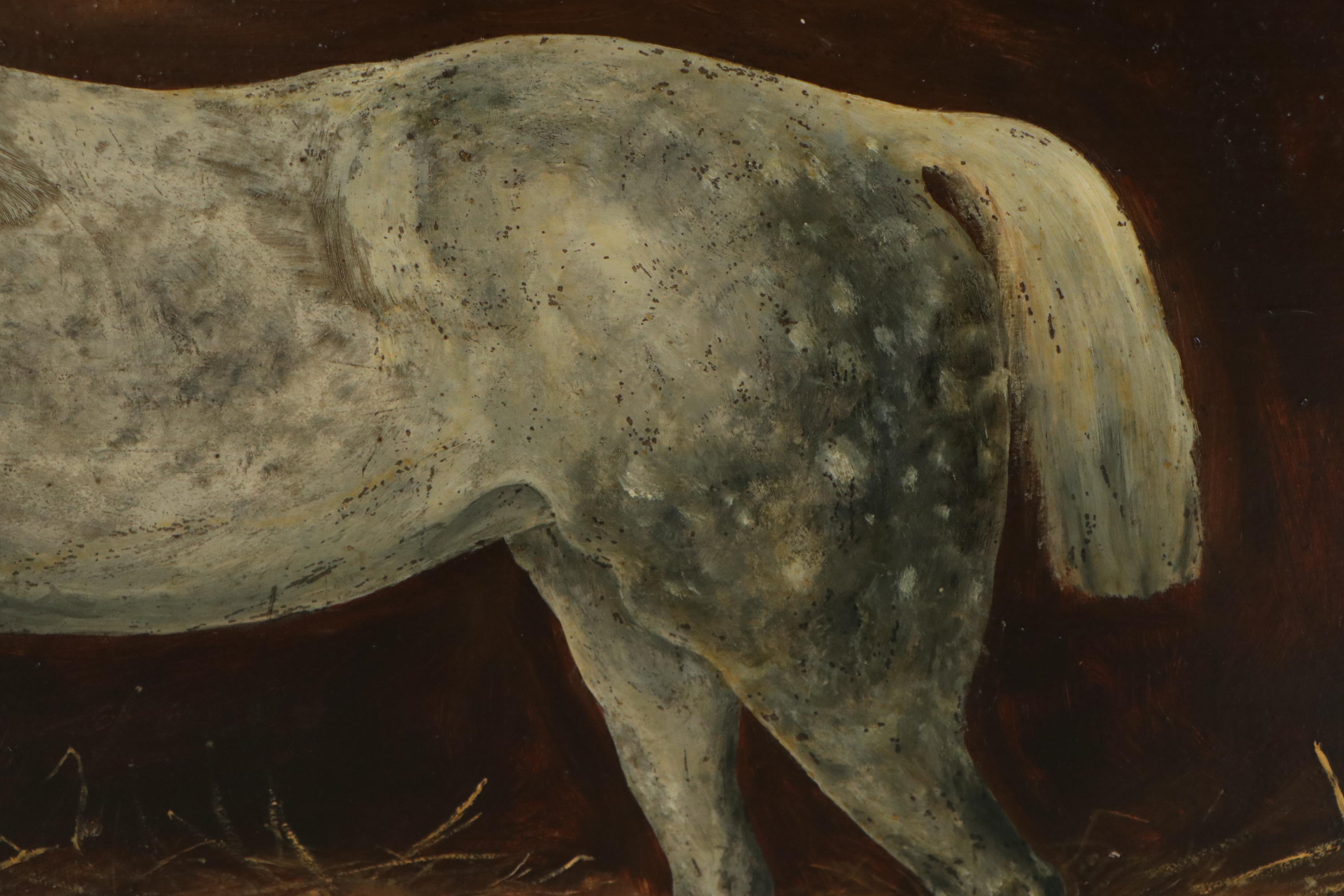 Oil Painting of a Dapple-Grey Horse, circa 1900