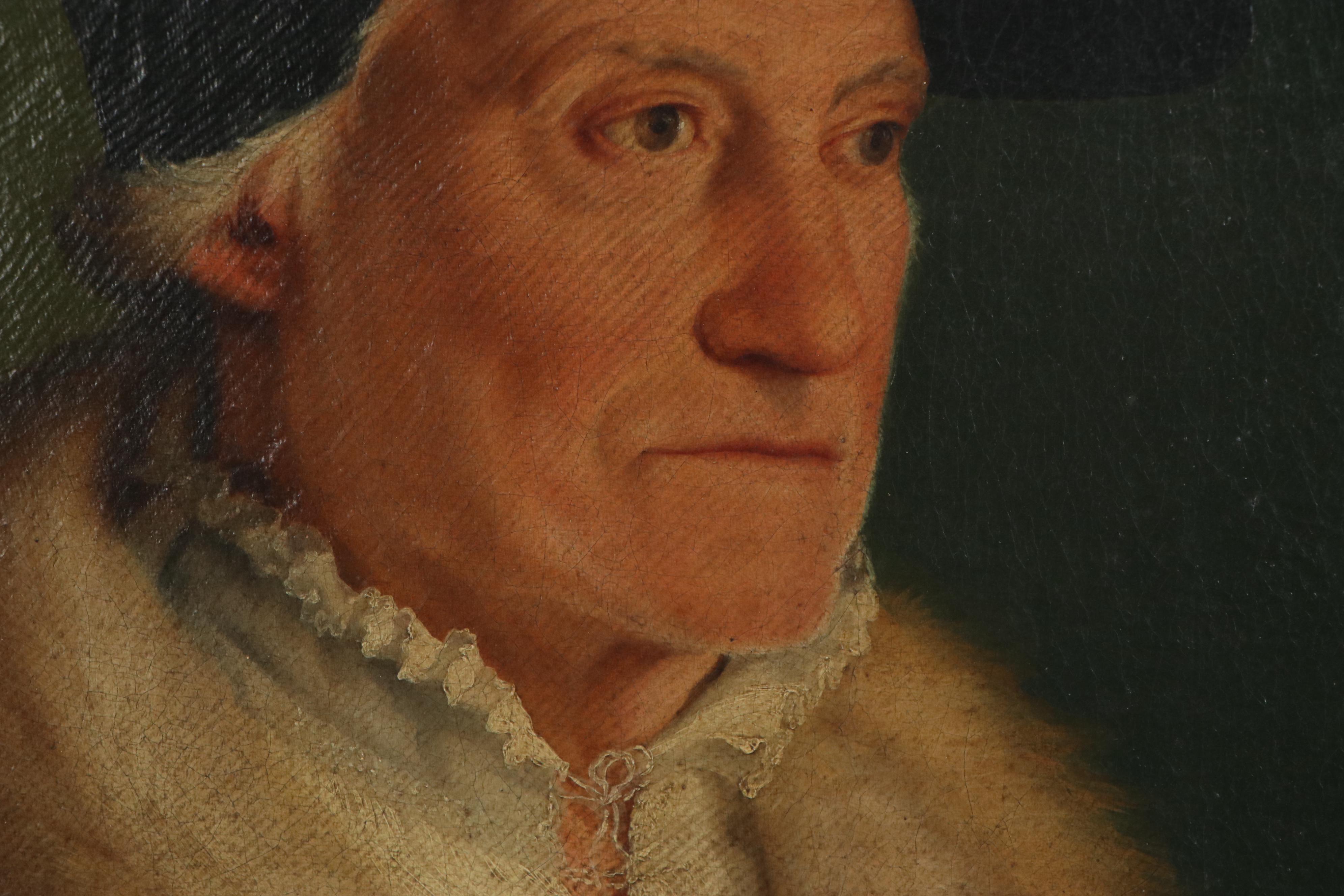 Oil Painting after Christoph Amberger "Portrait of Sebastian Münzer"