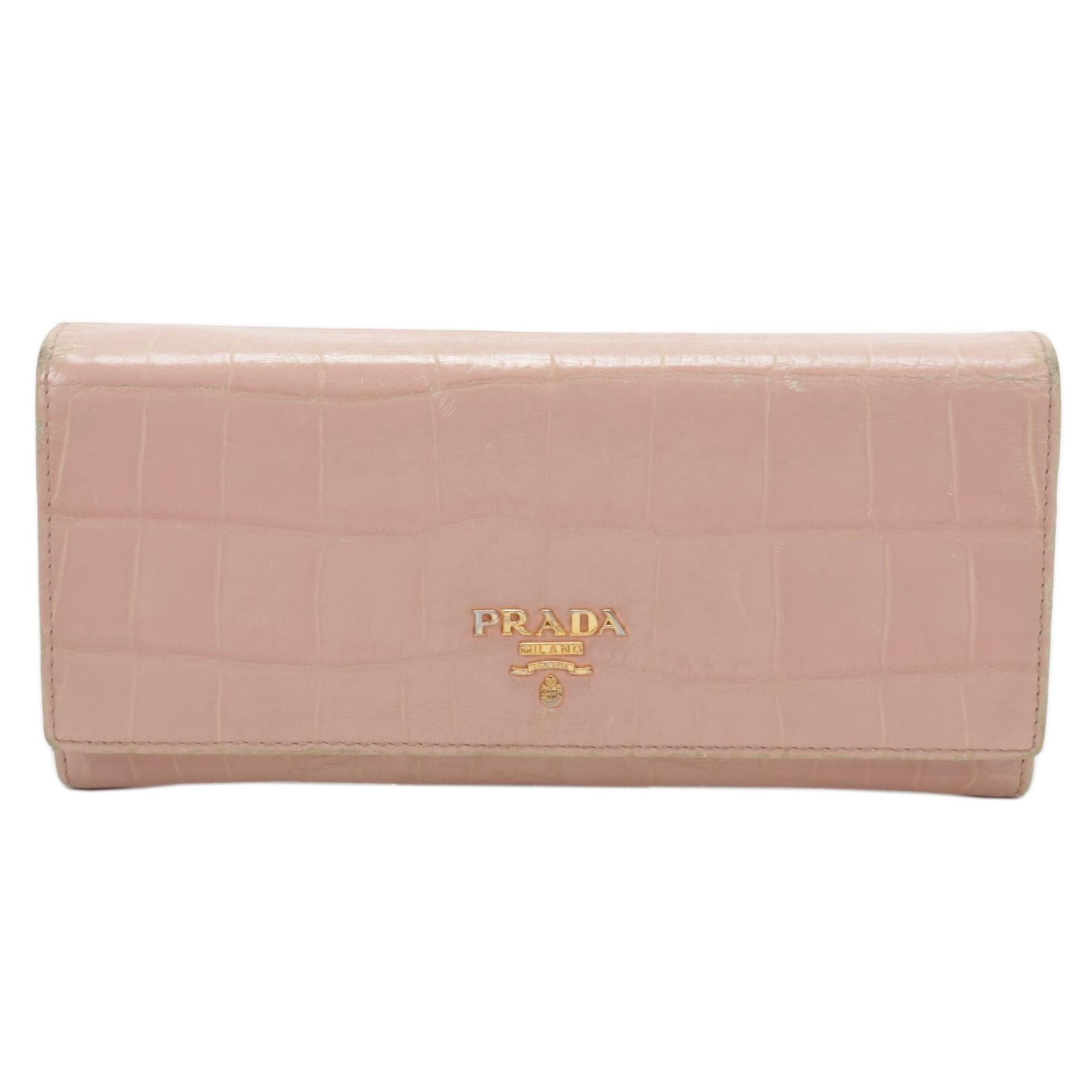 Prada Long Wallet in Orchidea St. Cocco Leather
