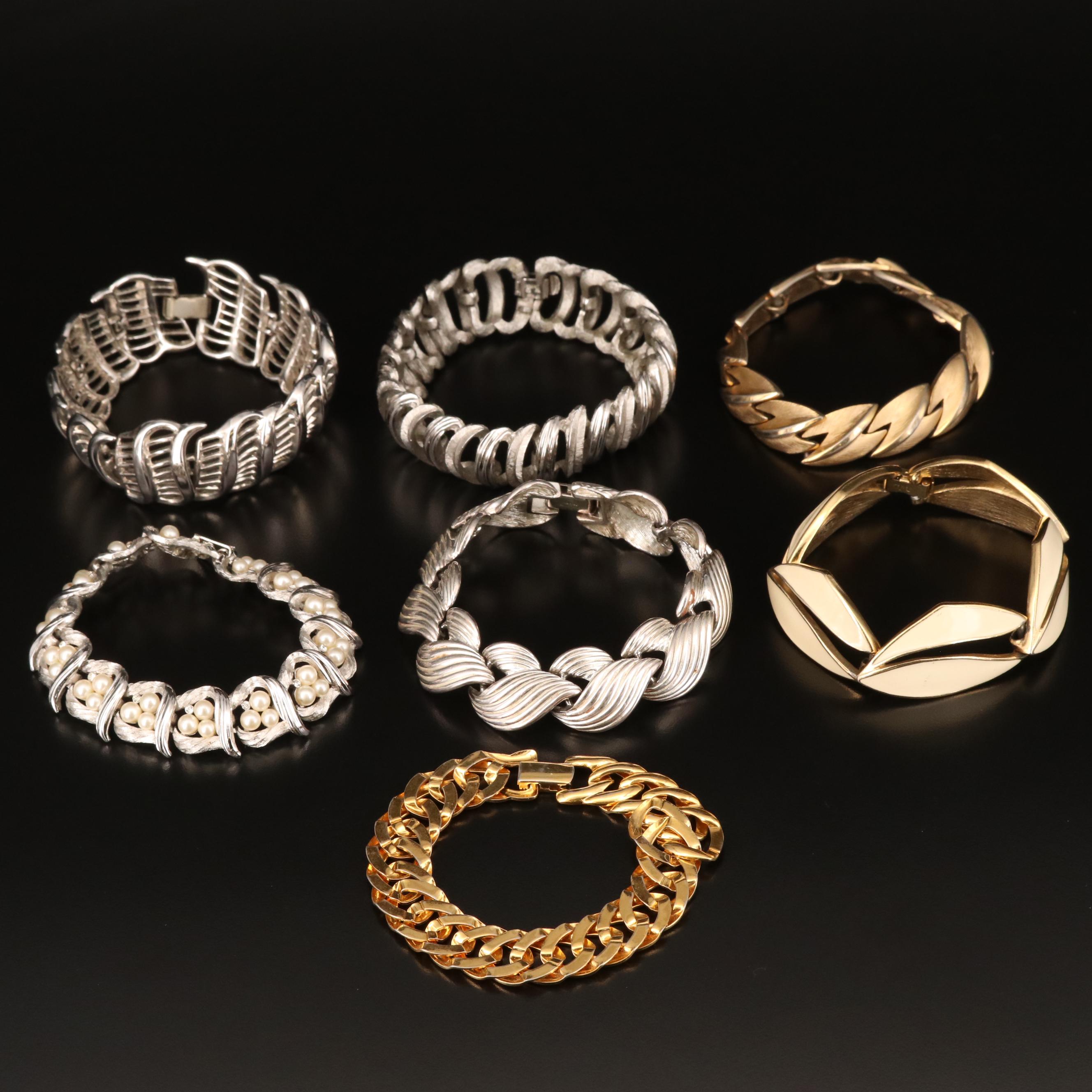 Vintage Bracelets Including 1950s Crown Trifari Bracelet