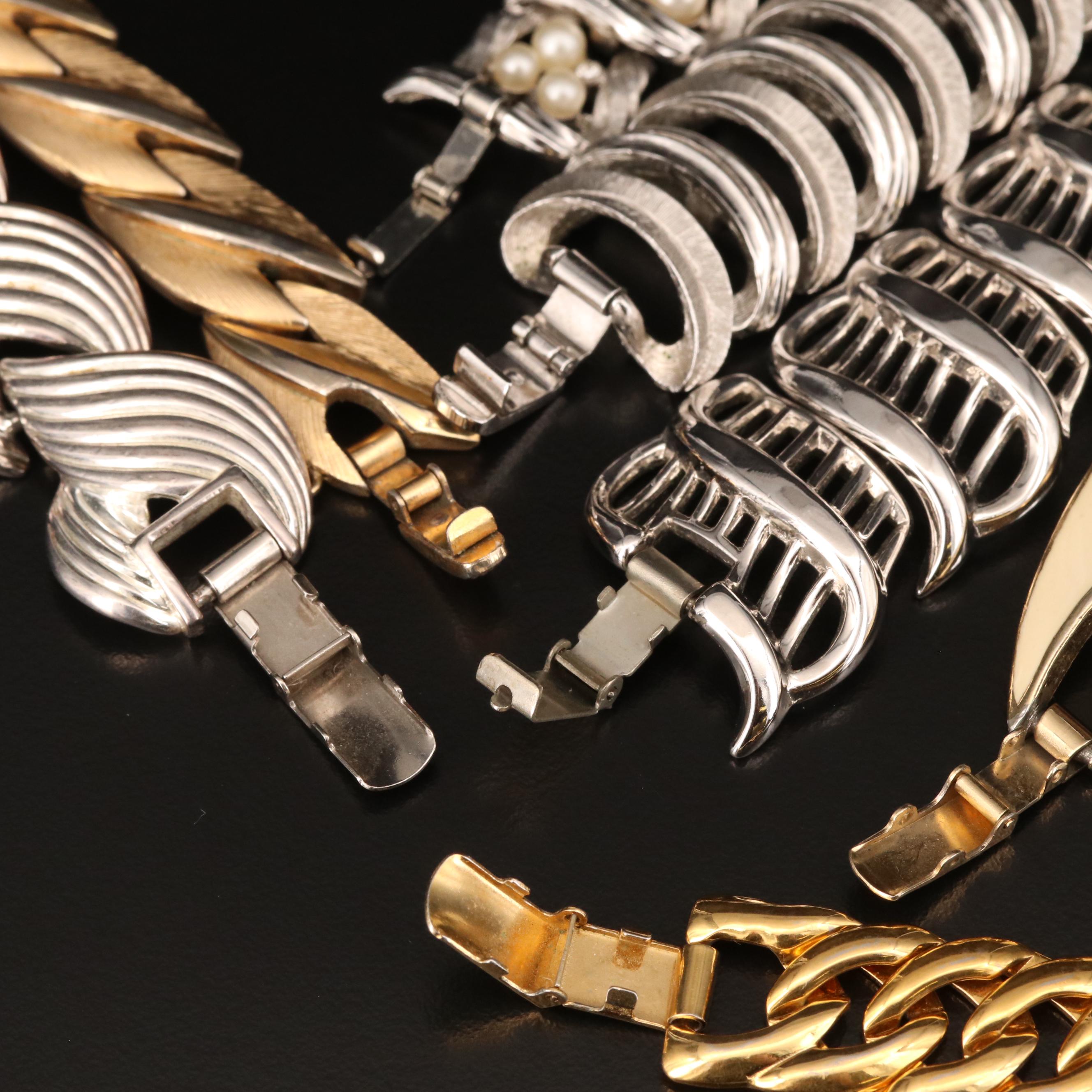 Vintage Bracelets Including 1950s Crown Trifari Bracelet