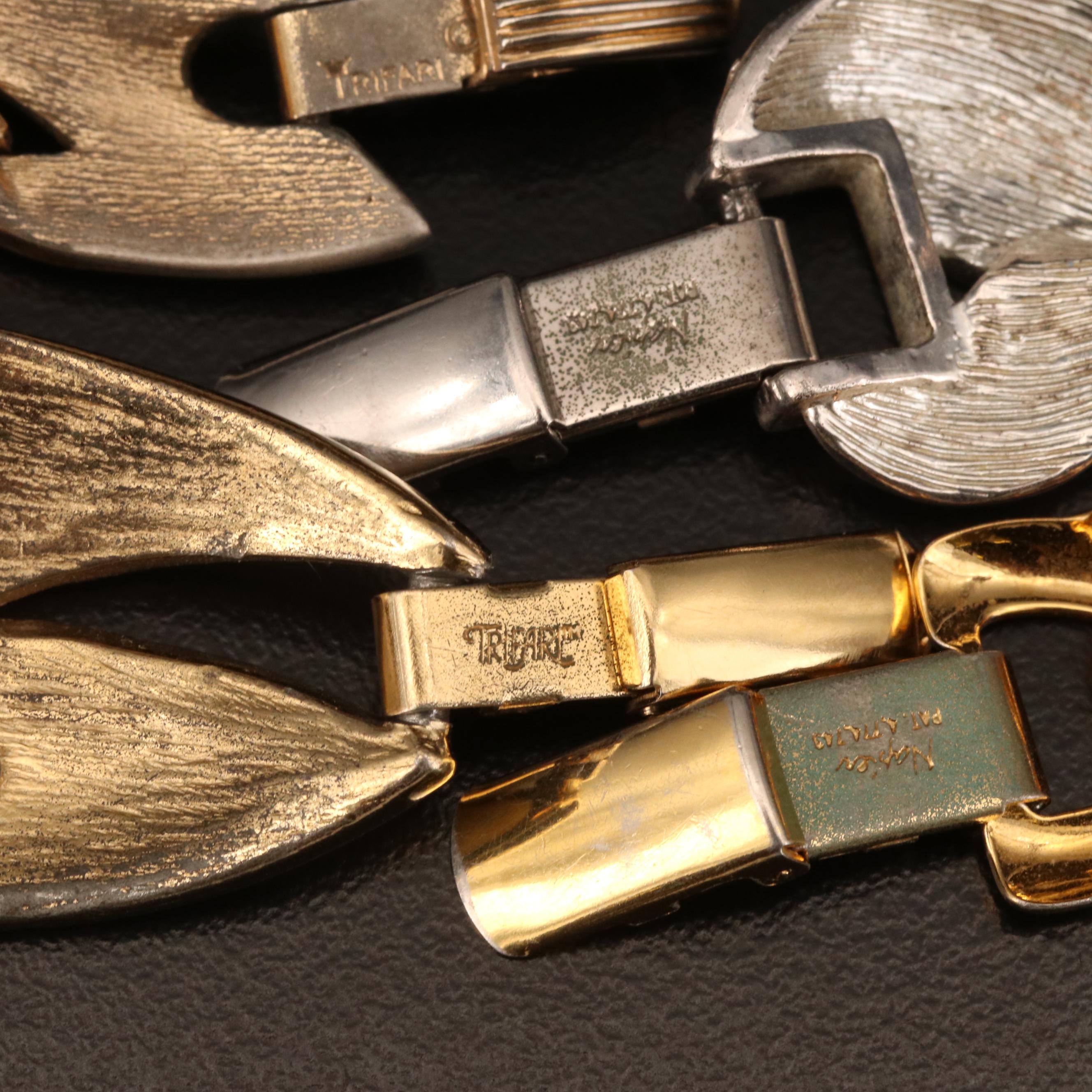 Vintage Bracelets Including 1950s Crown Trifari Bracelet