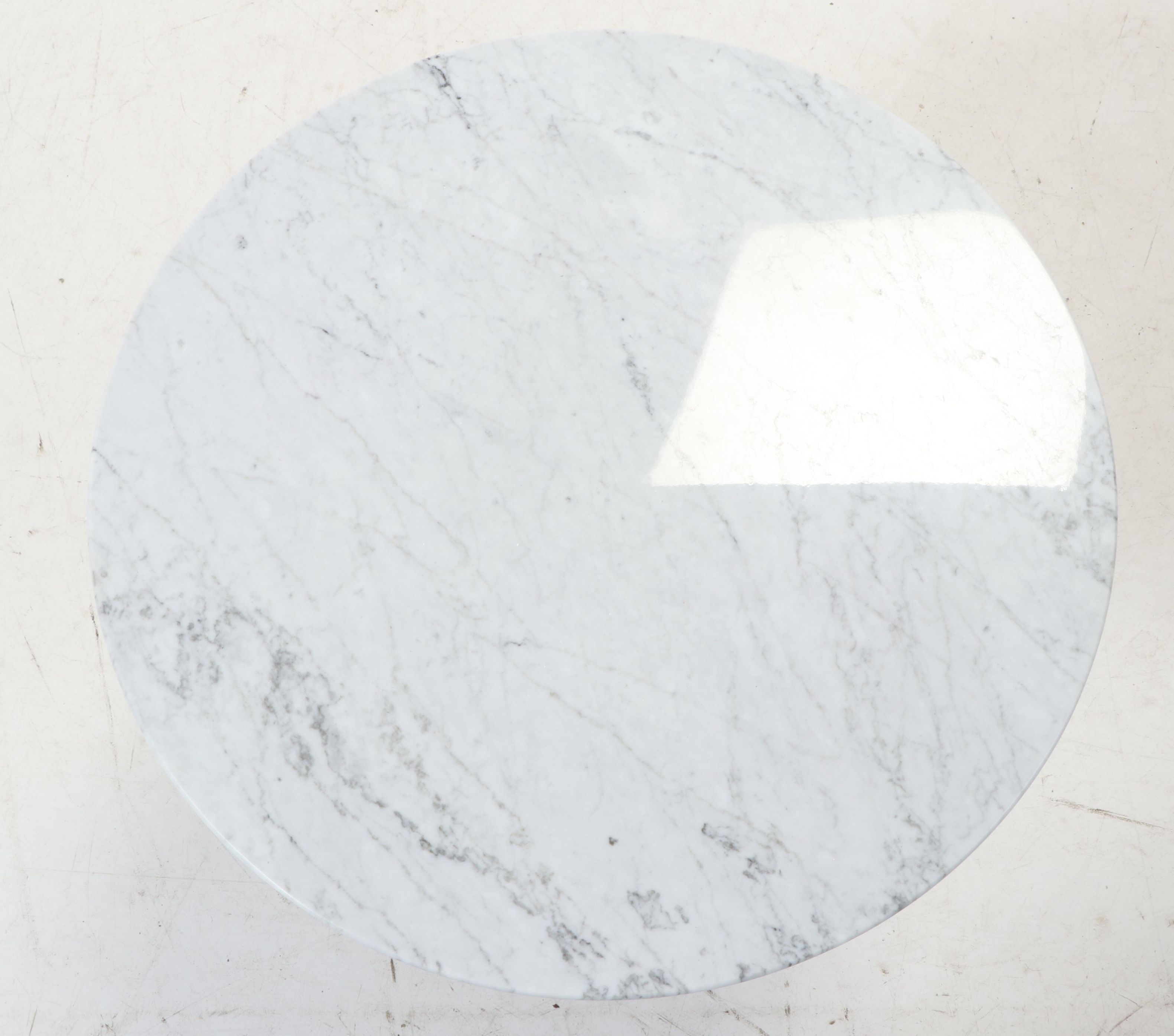 Article "Tromso" Modern Carrara Marble Top Side Table