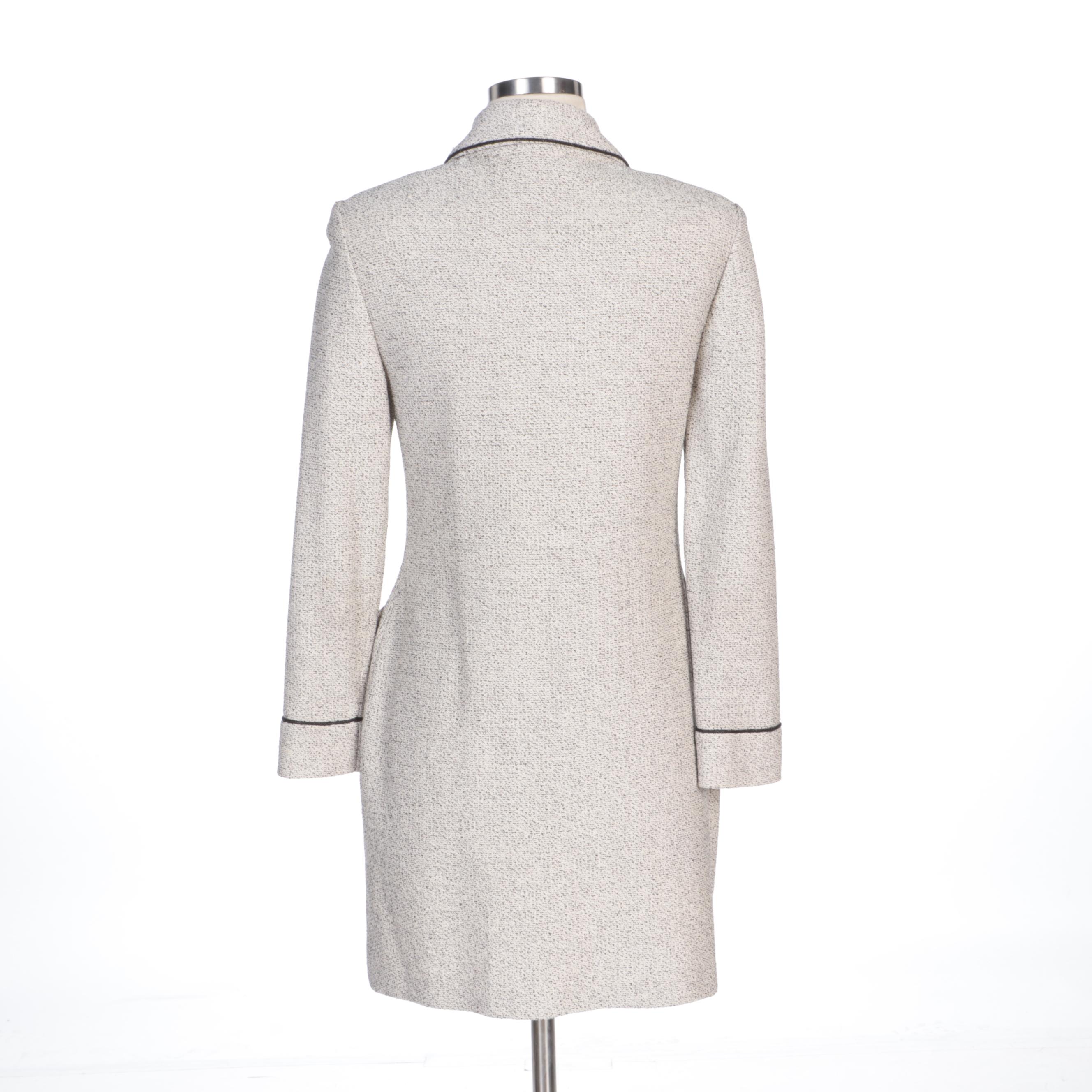 St. John Brand Red Knit Jacket and Black/White Knit Coat