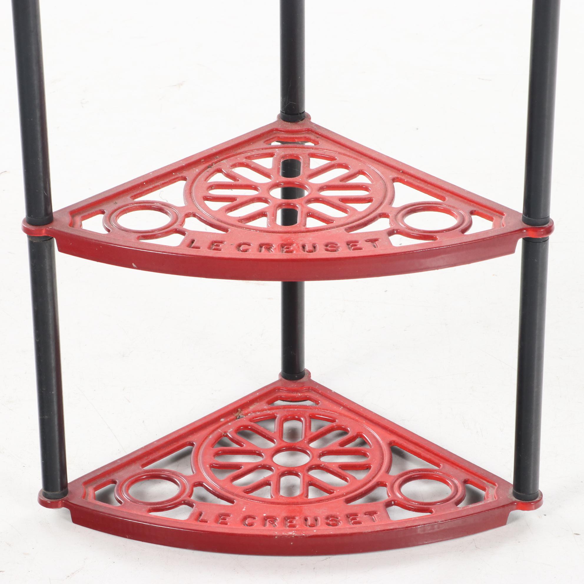Le Creuset Enameled Cast Iron Corner Standing Pot Rack