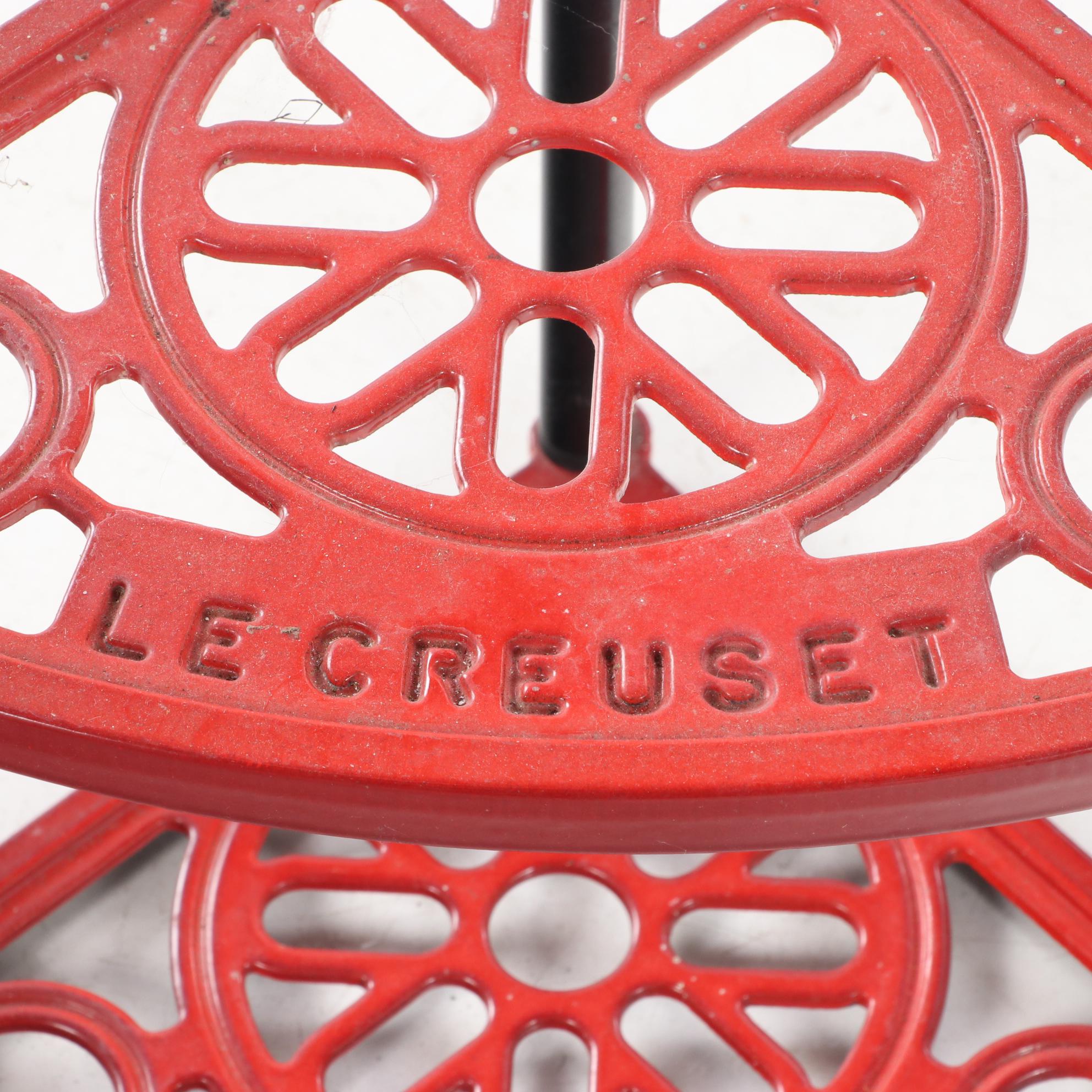 Le Creuset Enameled Cast Iron Corner Standing Pot Rack