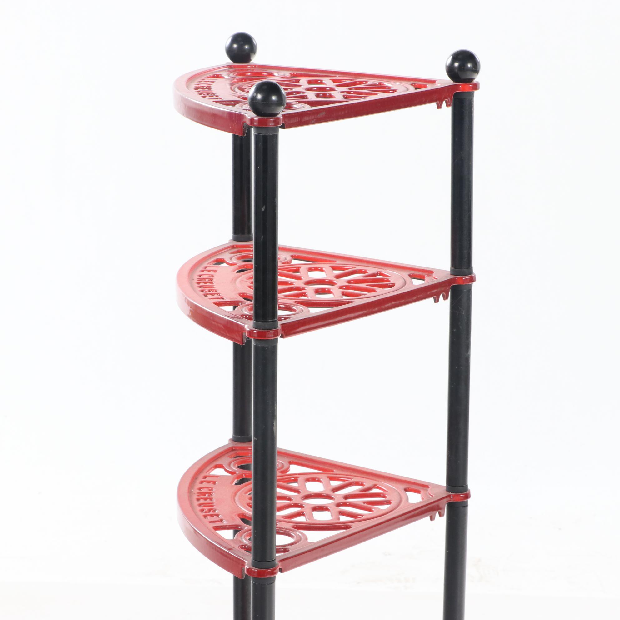Le Creuset Enameled Cast Iron Corner Standing Pot Rack
