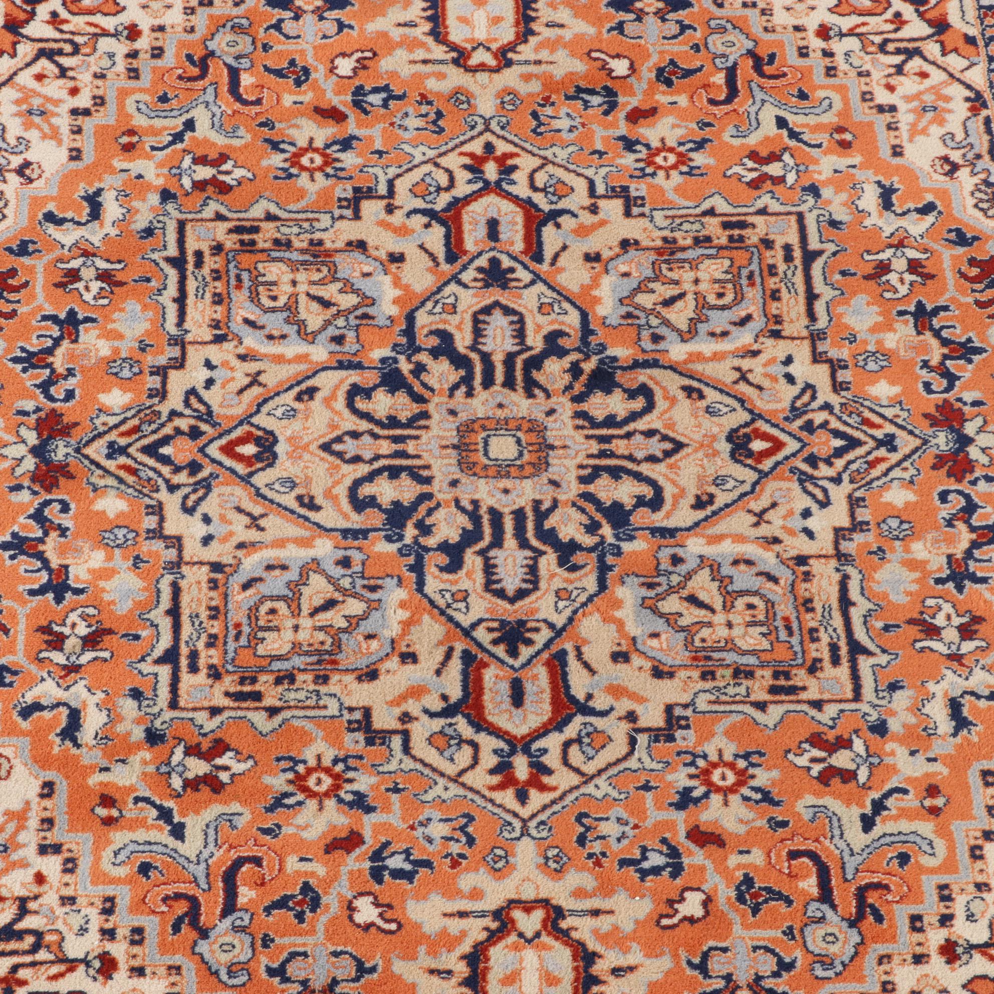 6'0 x 9'8 Machine Made Persian Heriz Style Area Rug