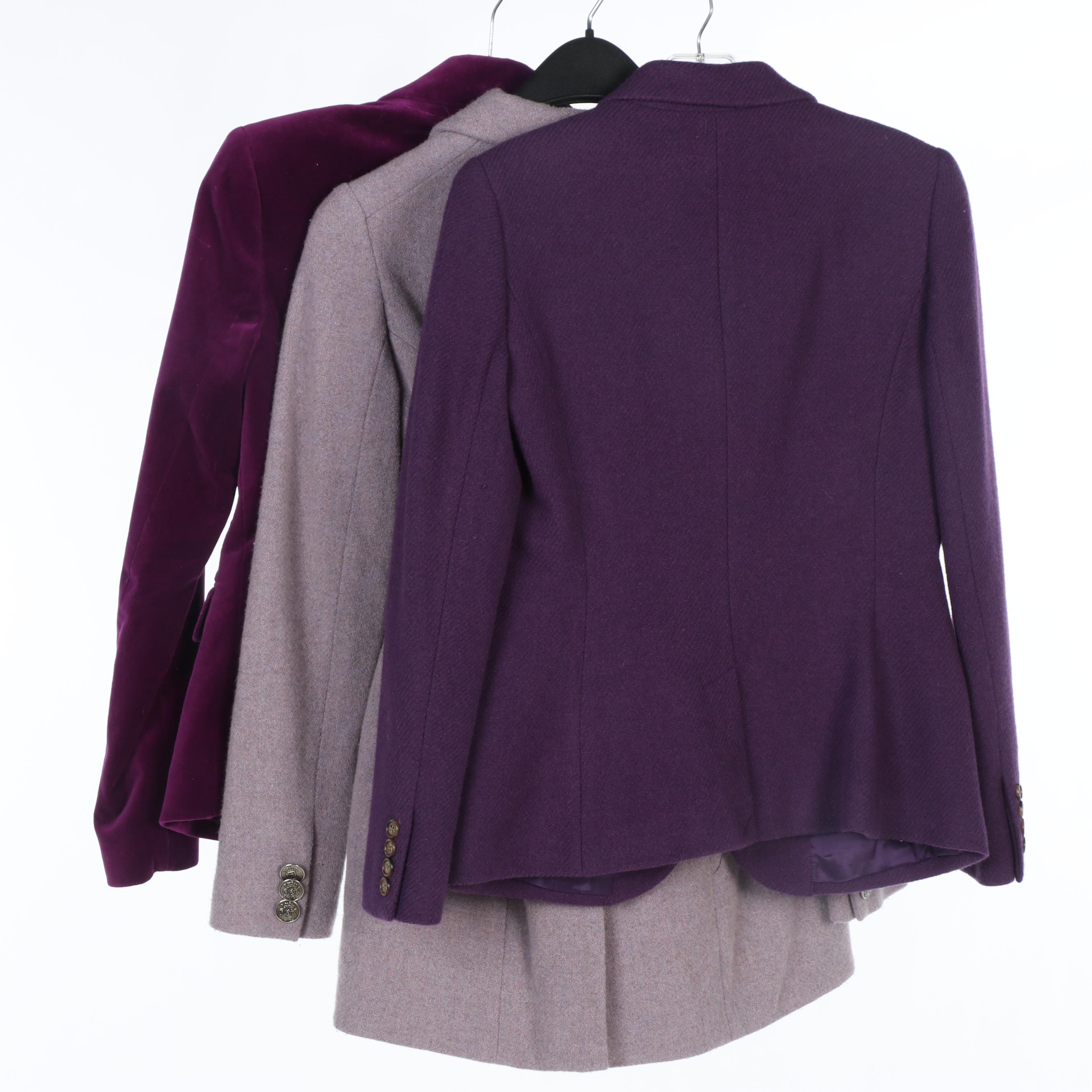 Vince Camuto and Lauren Ralph Lauren Knit and Velveteen Jackets