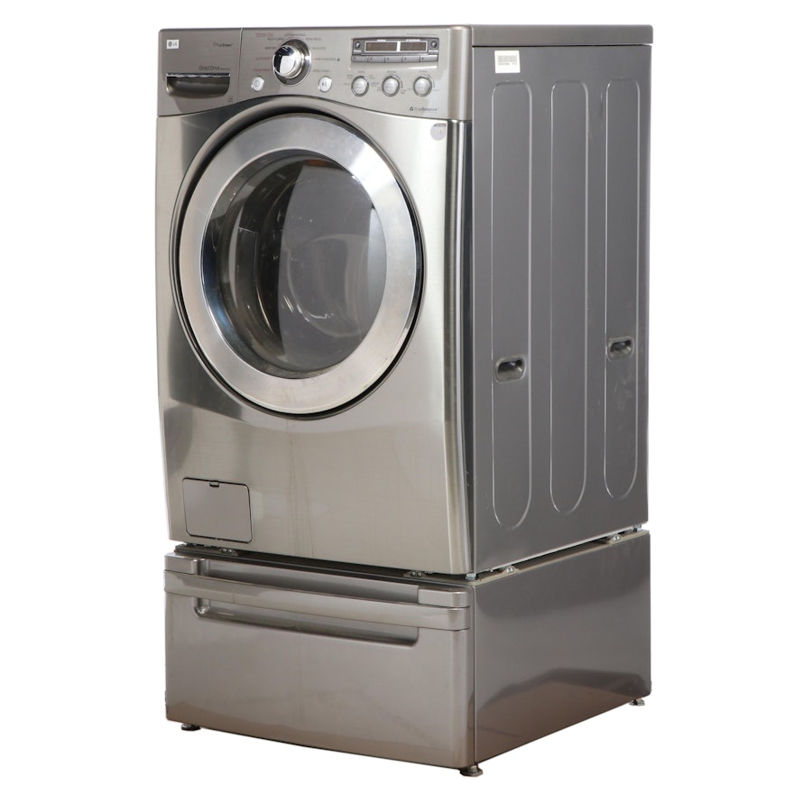 LG 3.5 cu.ft. Large Capacity "TrueSteam" Front Load Washer with Pedestal