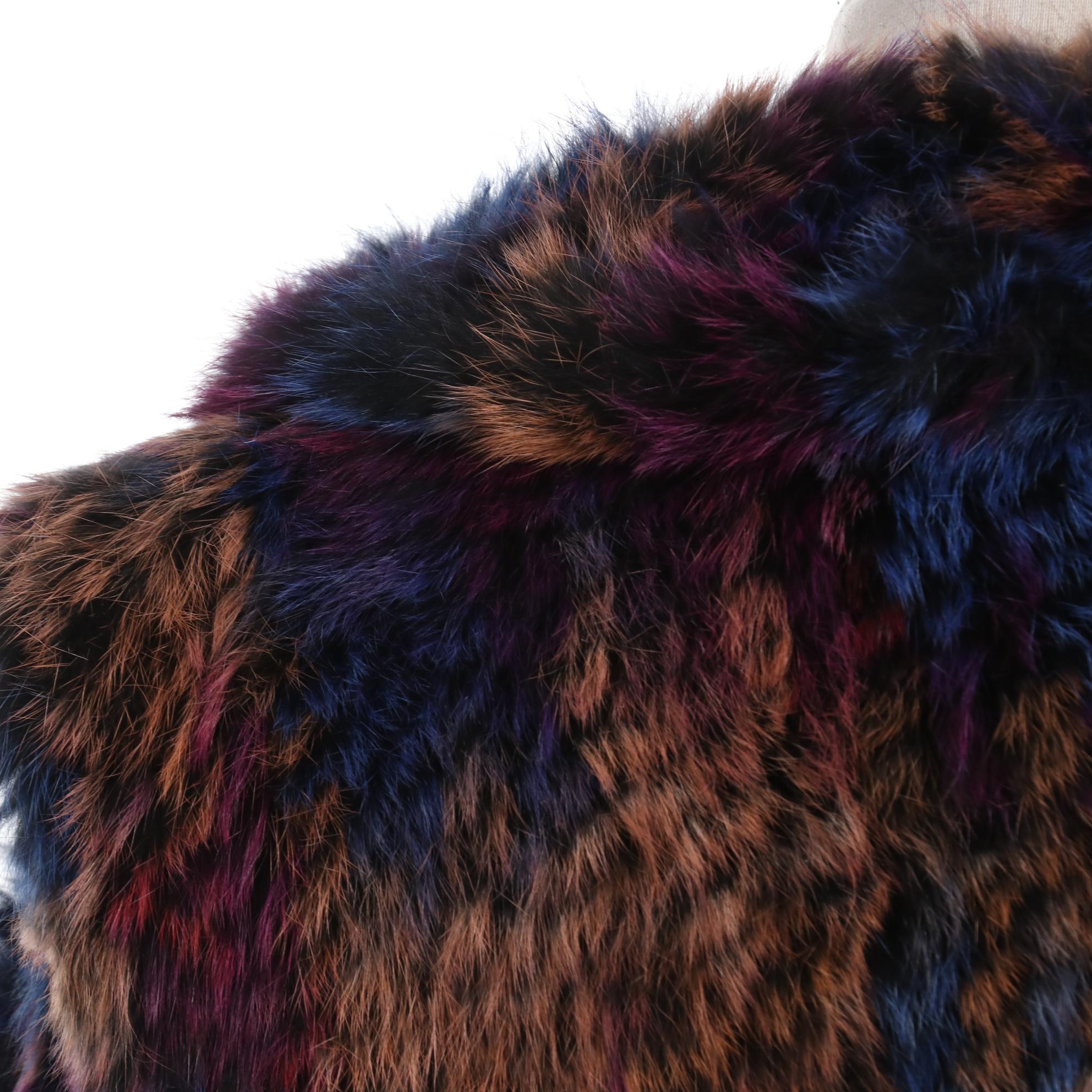 Patrizia Luca for Neiman Marcus Dyed Woven Rabbit Fur Vest