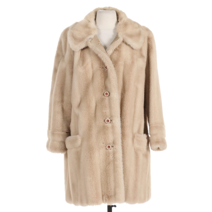 Tissavel Faux Fur Button-Front Coat, Made in France