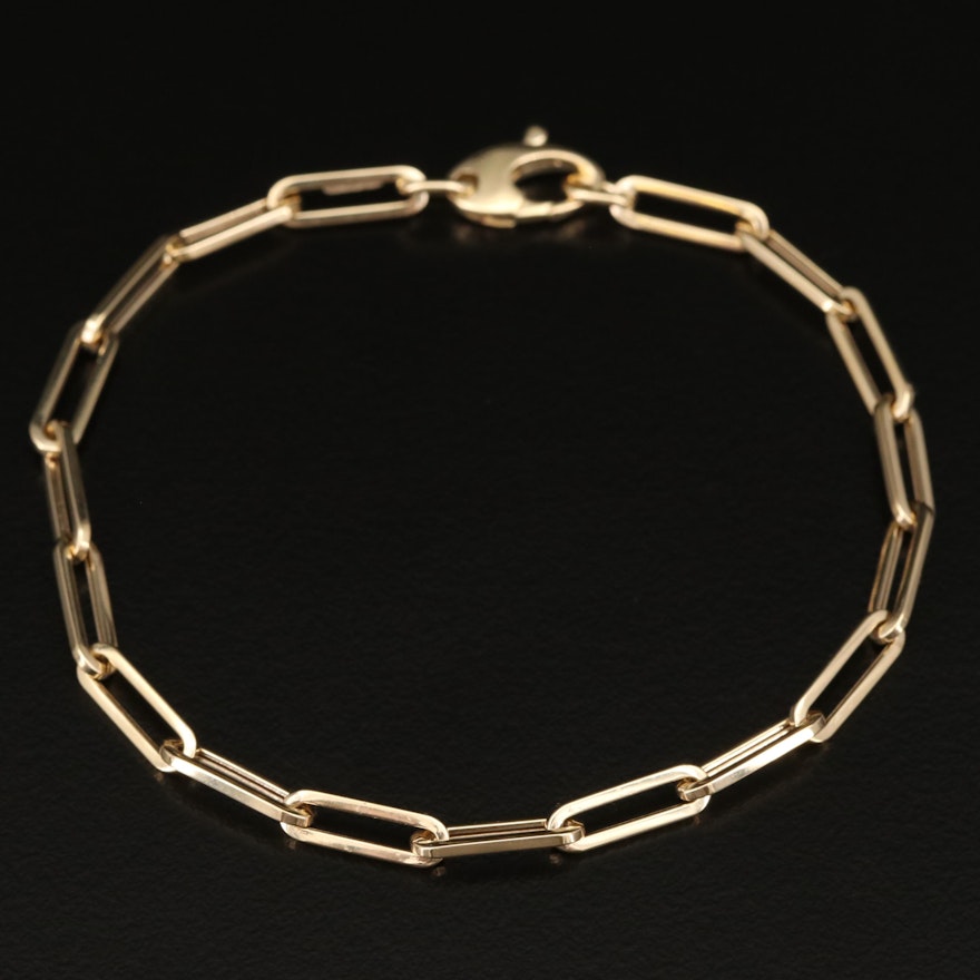 14K Cable Chain Bracelet