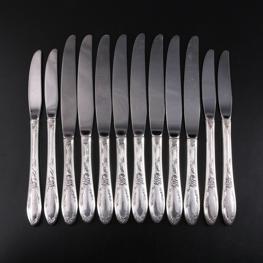 Oneida "Virginian" Sterling Handled Dinner Knives and Grille Knives, 1942–1964