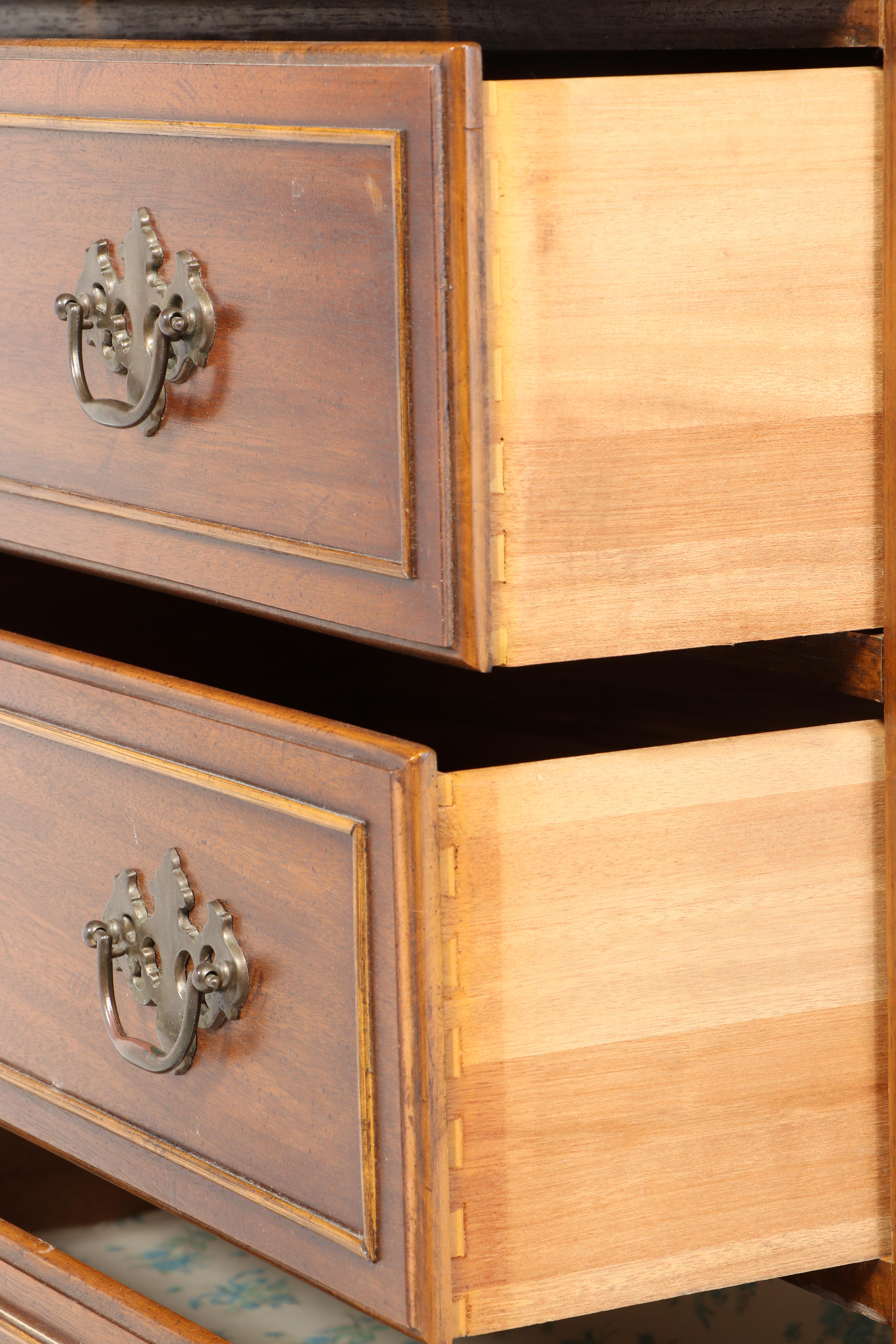 Hampton Court By Dixie Queen Anne Style Walnut Highboy, circa 1975