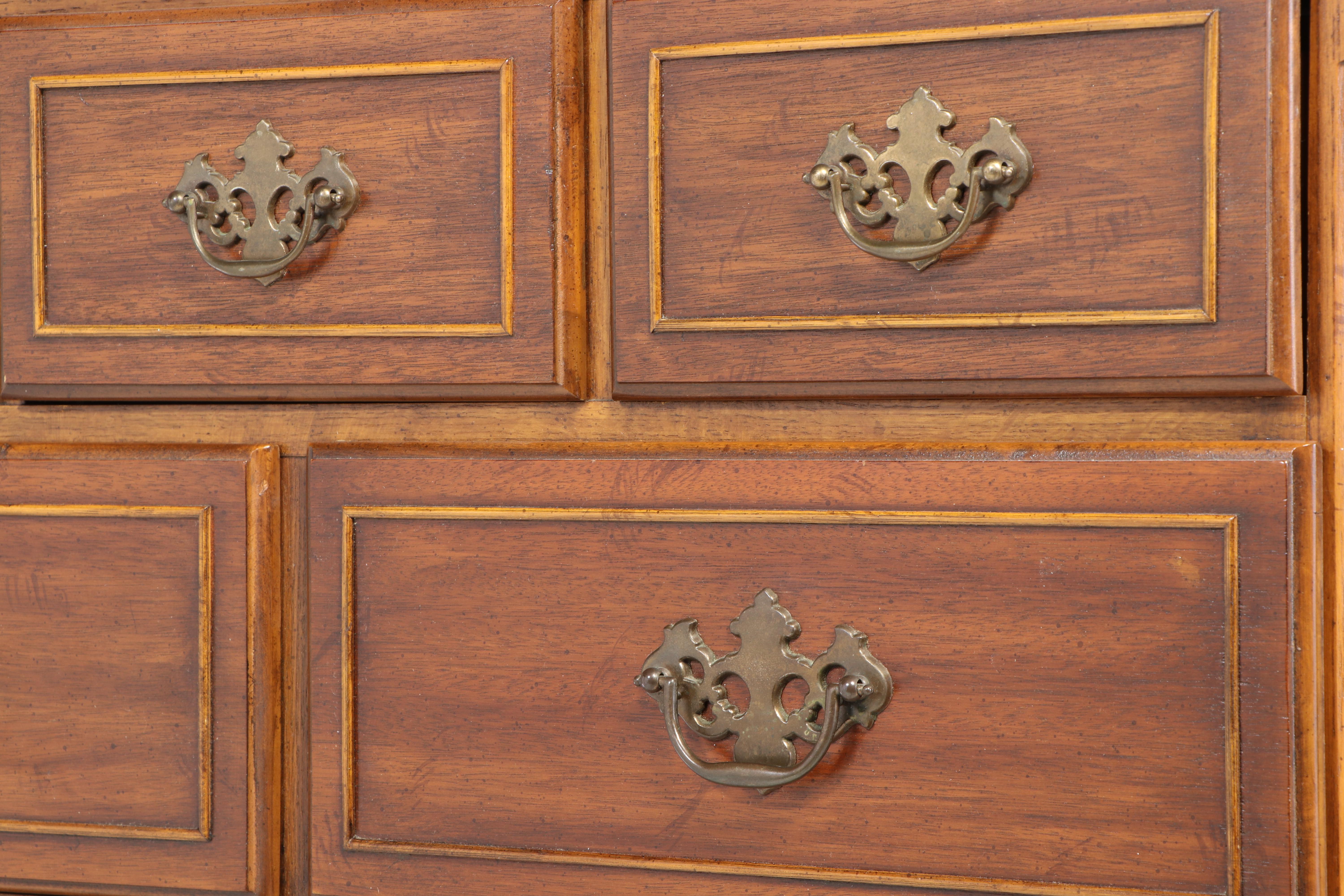 Hampton Court By Dixie Queen Anne Style Walnut Highboy, circa 1975