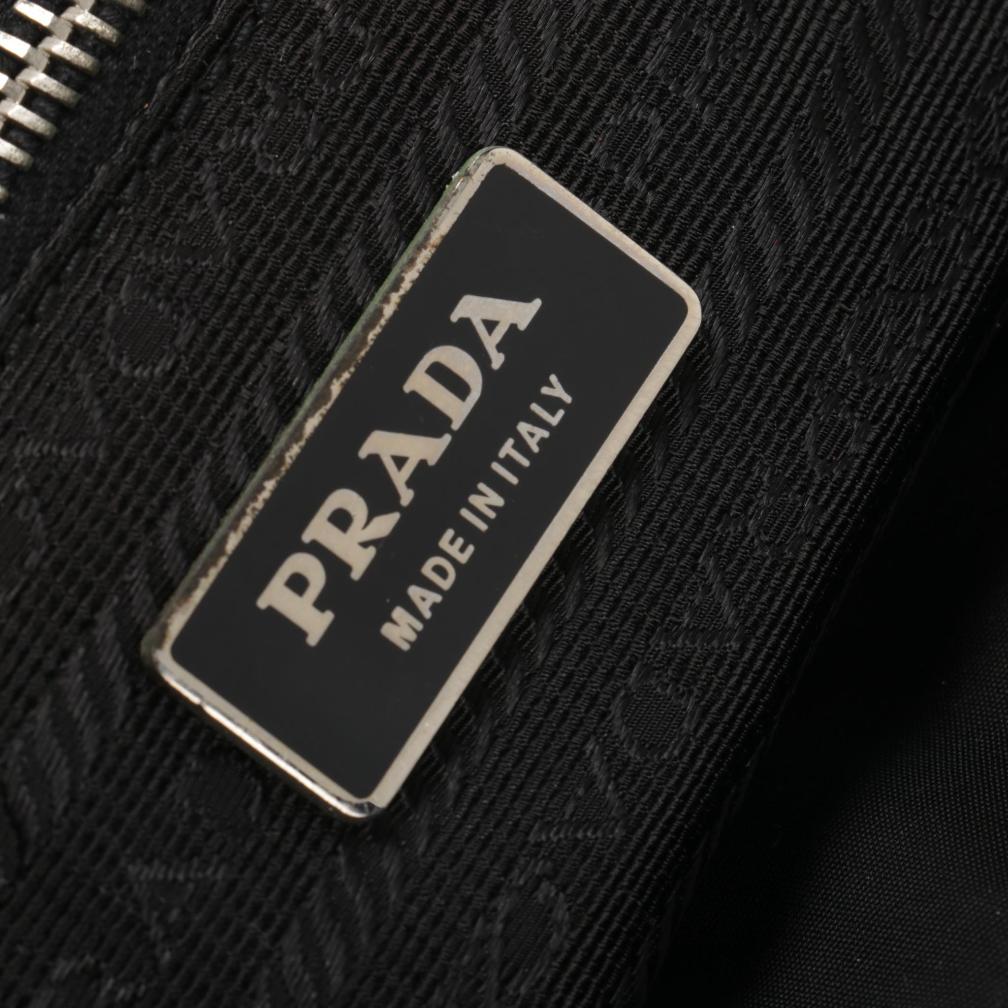 Prada Tote in Black Tessuto Nylon and St. Cocco Leather