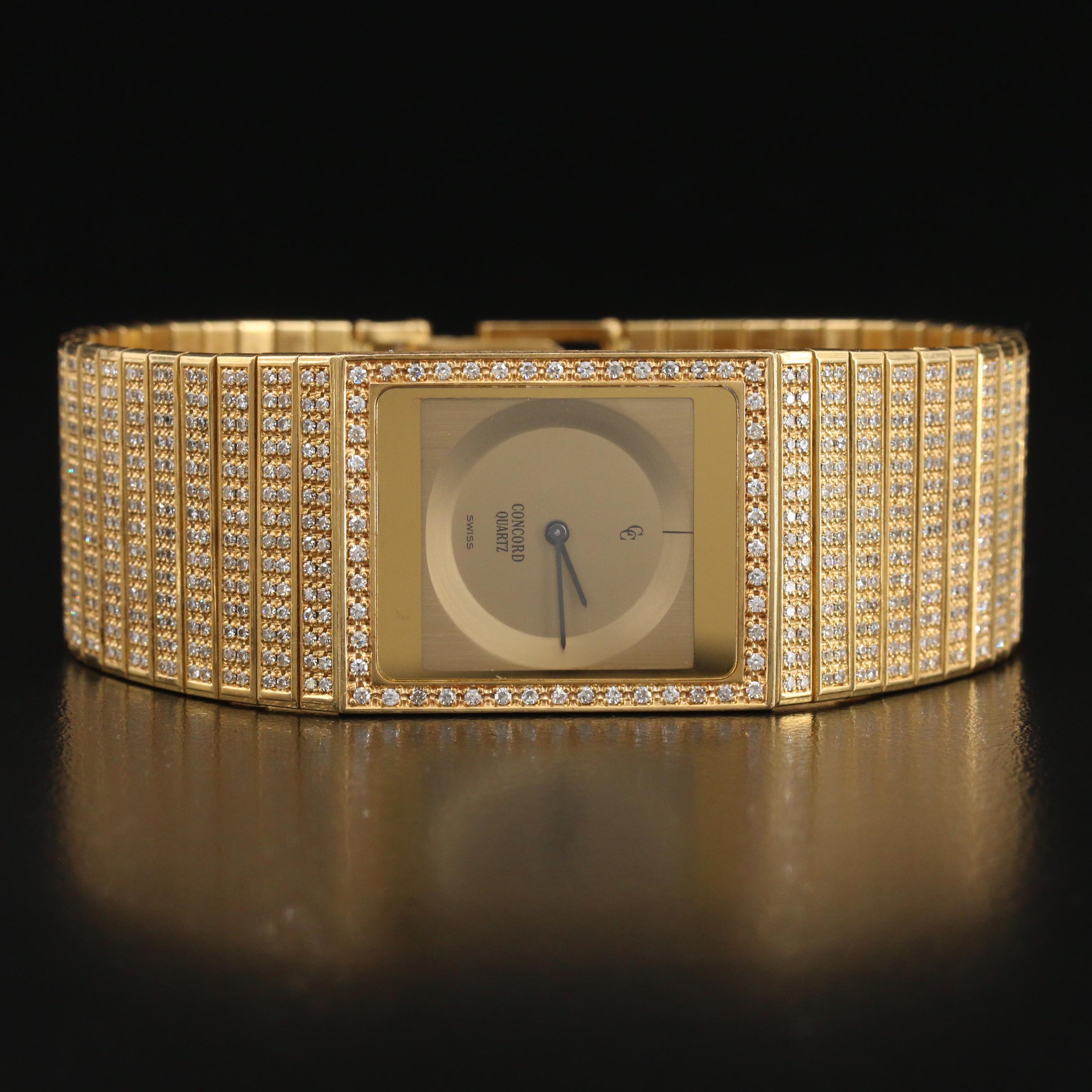 Vintage Concord Delirium 6.00 CTW Diamond and 18K Gold Quartz Watch