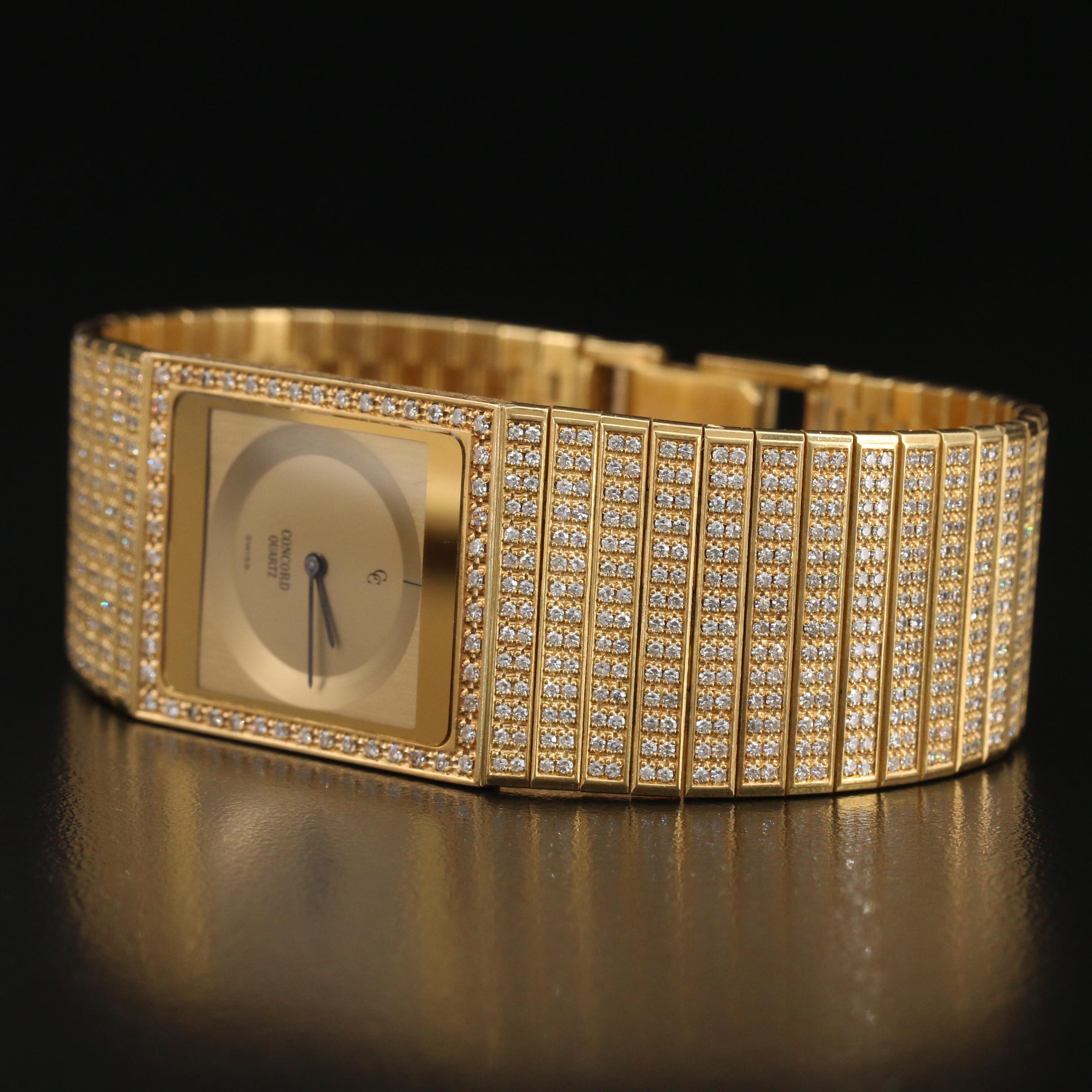 Vintage Concord Delirium 6.00 CTW Diamond and 18K Gold Quartz Watch