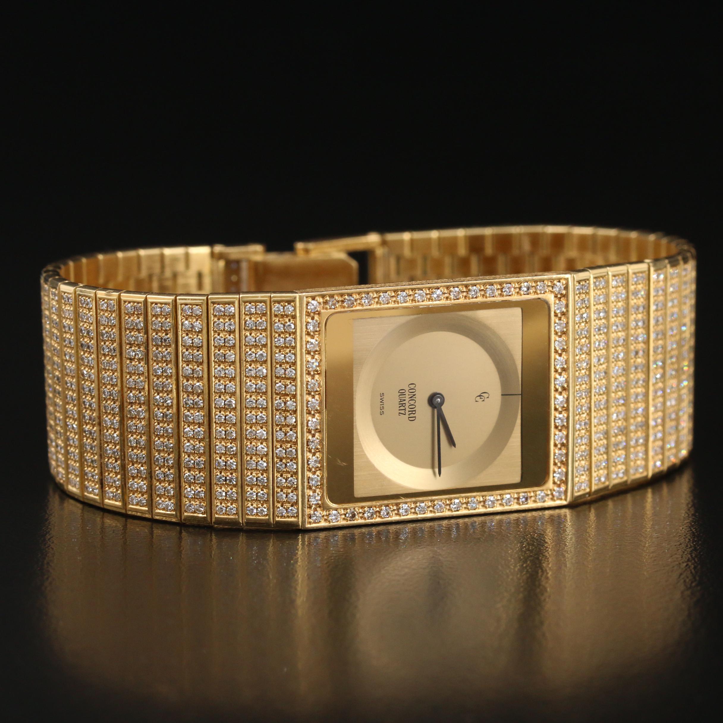Vintage Concord Delirium 6.00 CTW Diamond and 18K Gold Quartz Watch