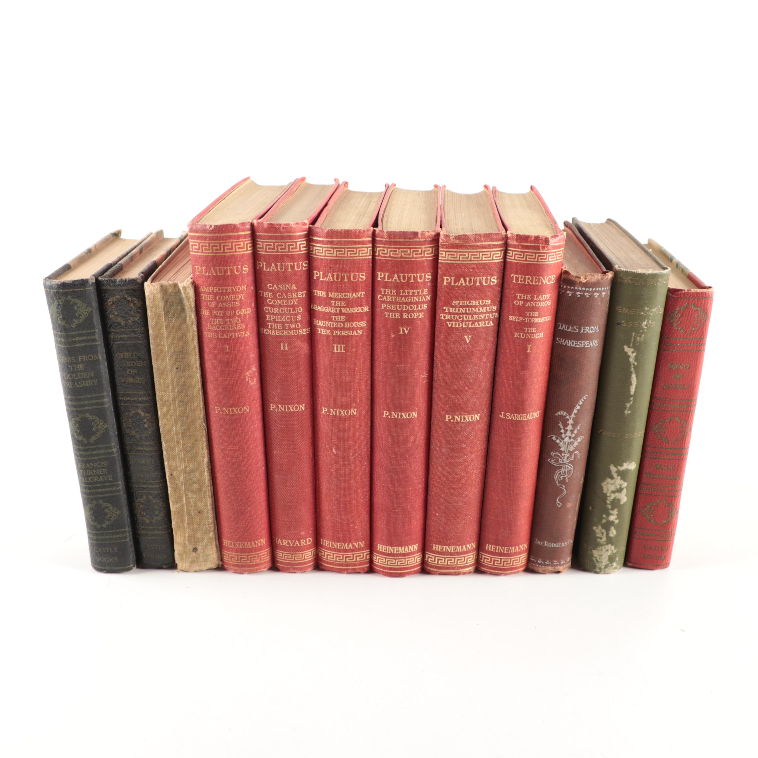 "Plautus" Complete Five-Volume Set with "Child's Garden of Verses" and More