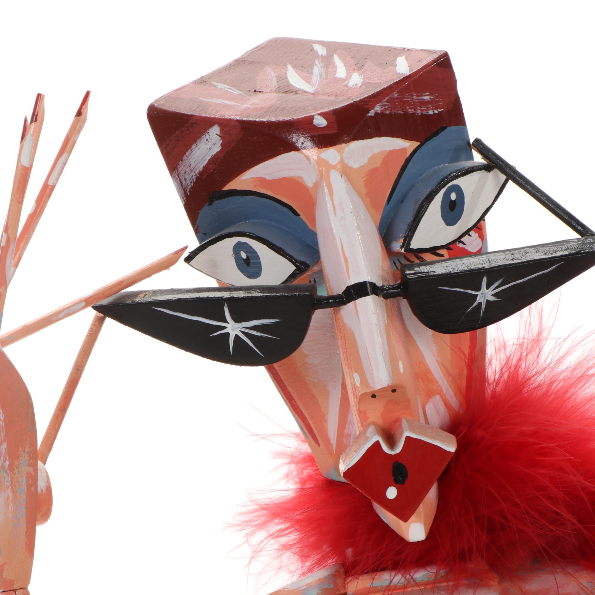 Joe Derr Mixed Media Sculpture of Fashionista