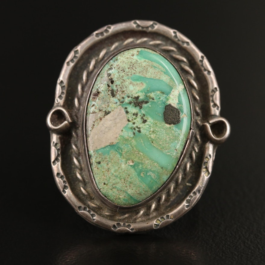 Southwestern Style Sterling Silver Turquoise Ring