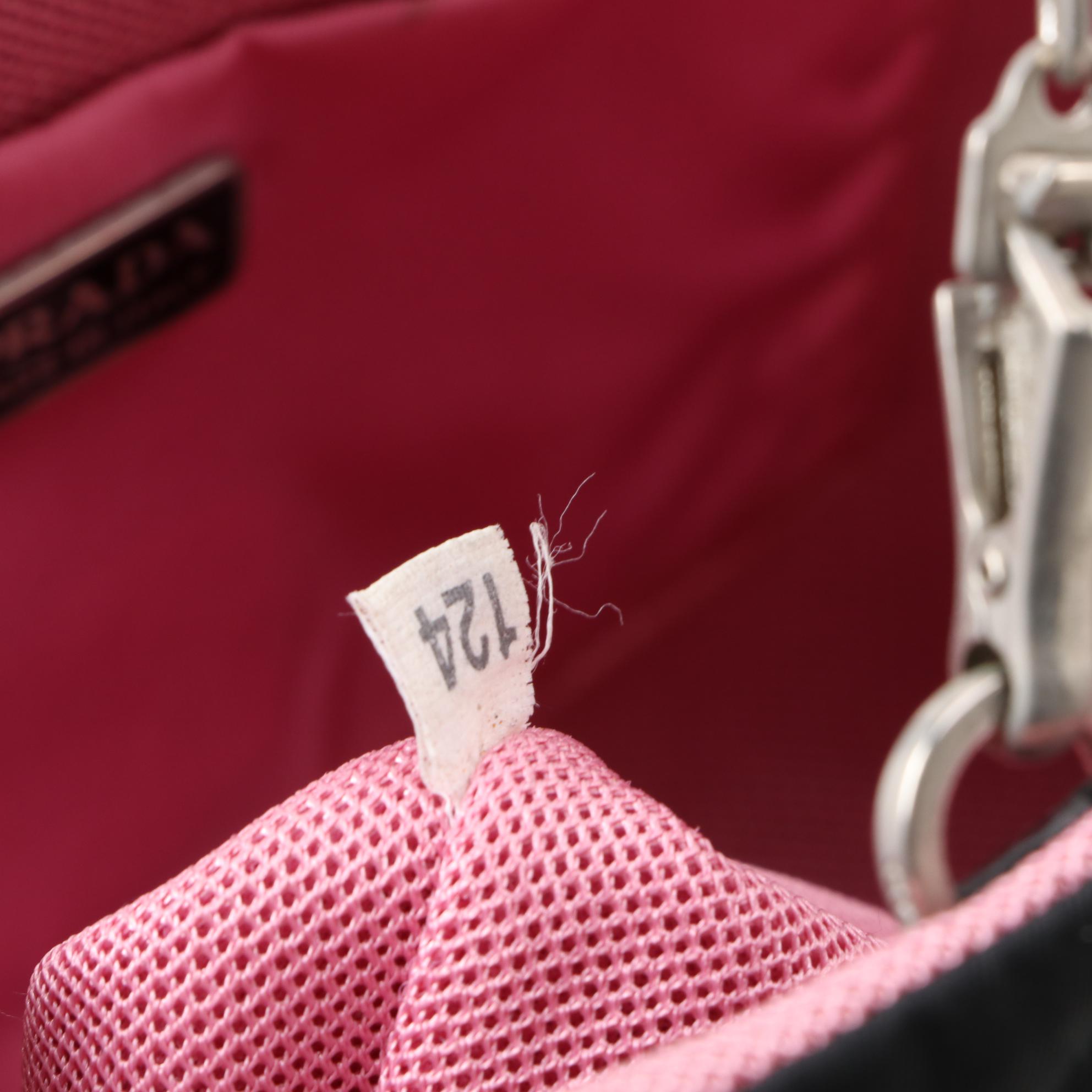 Prada Tessuto Vela Mini Tote in Black Nylon and Patent Leather