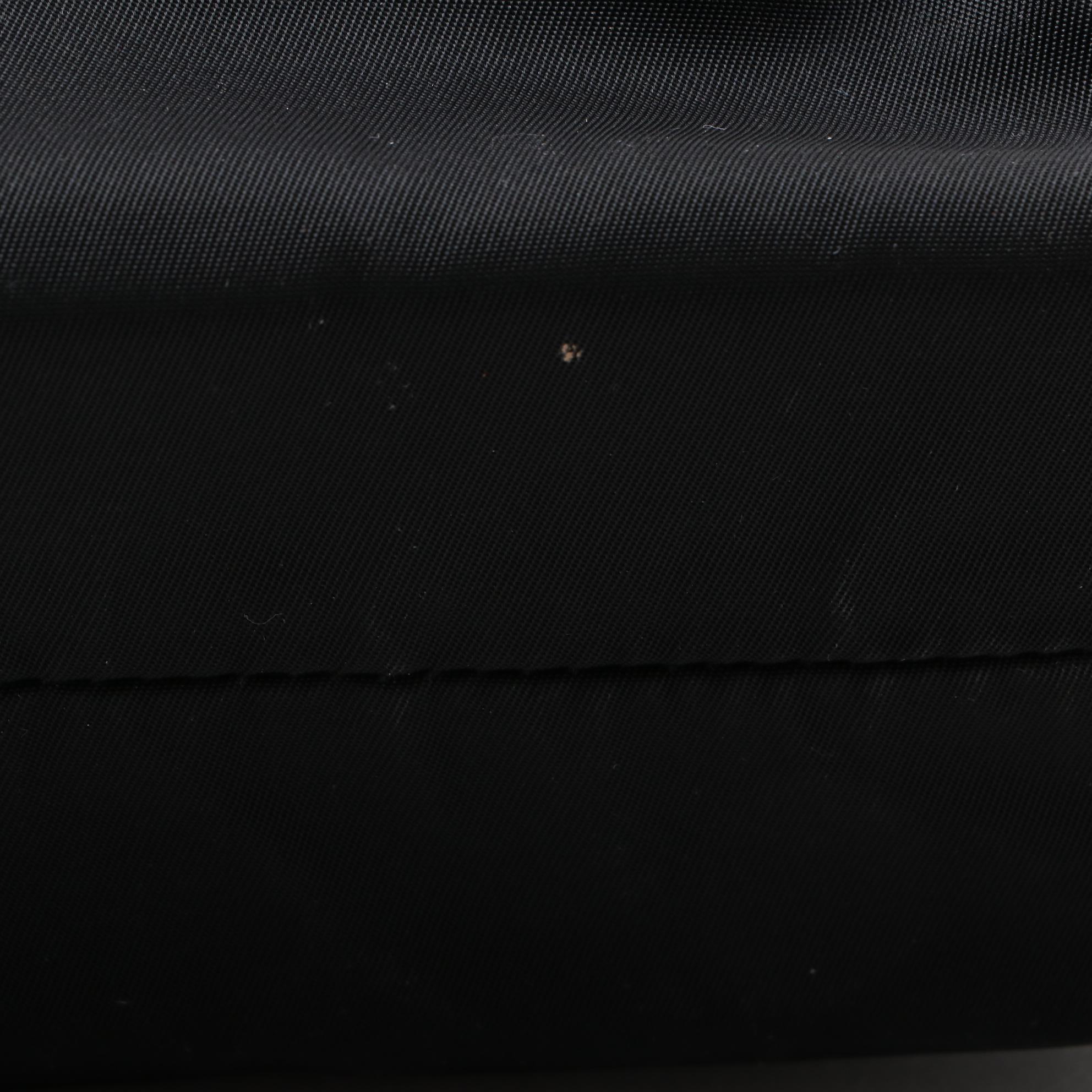 Prada Tessuto Vela Mini Tote in Black Nylon and Patent Leather