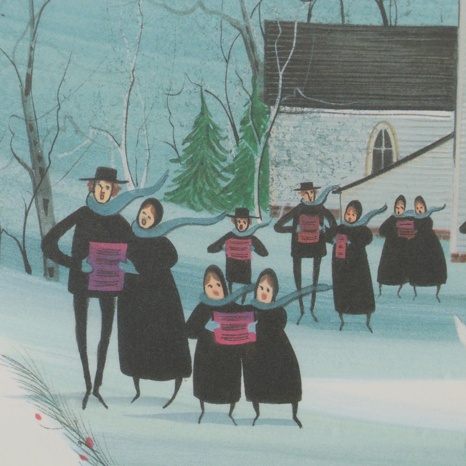 P. Buckley Moss Offset Lithographs of Winter Scenes, 1986 and 1988