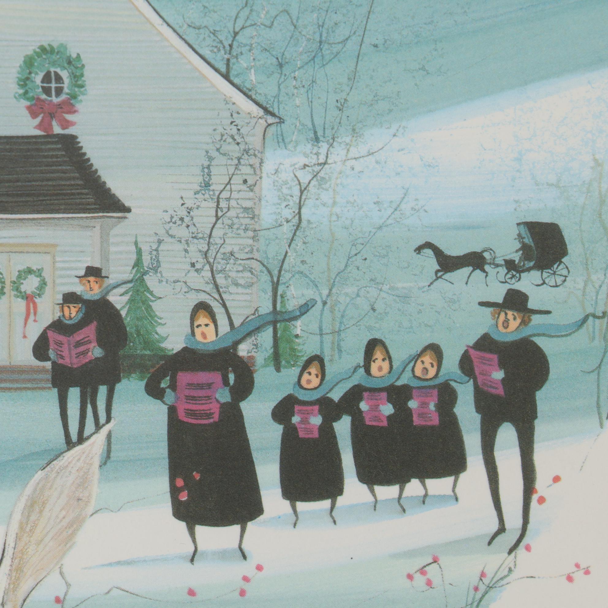 P. Buckley Moss Offset Lithographs of Winter Scenes, 1986 and 1988