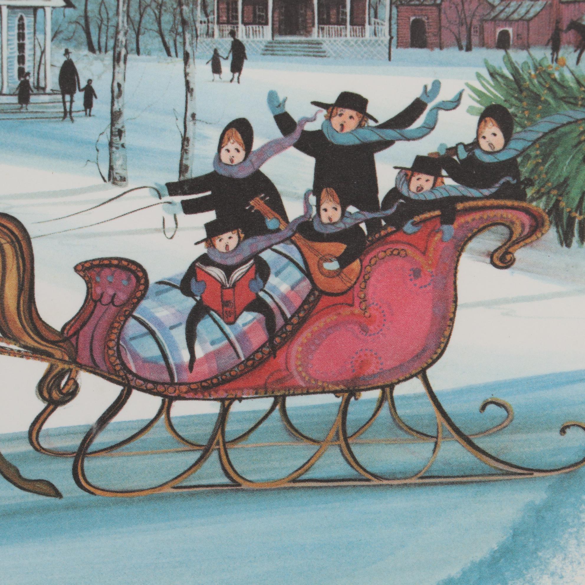 P. Buckley Moss Offset Lithographs of Winter Scenes, 1986 and 1988