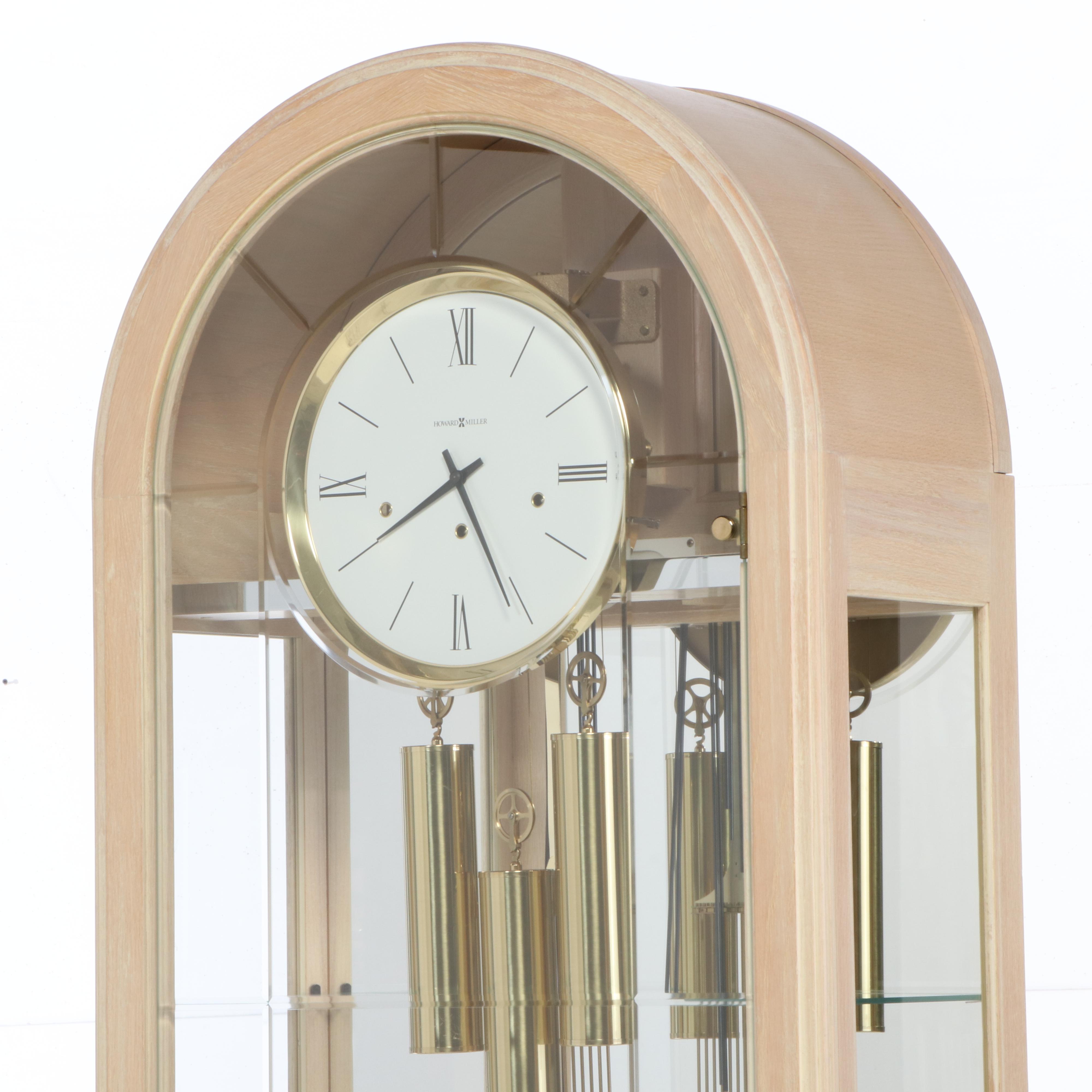 Howard Miller Display Cased Grandfather Clock, Late 20th Century
