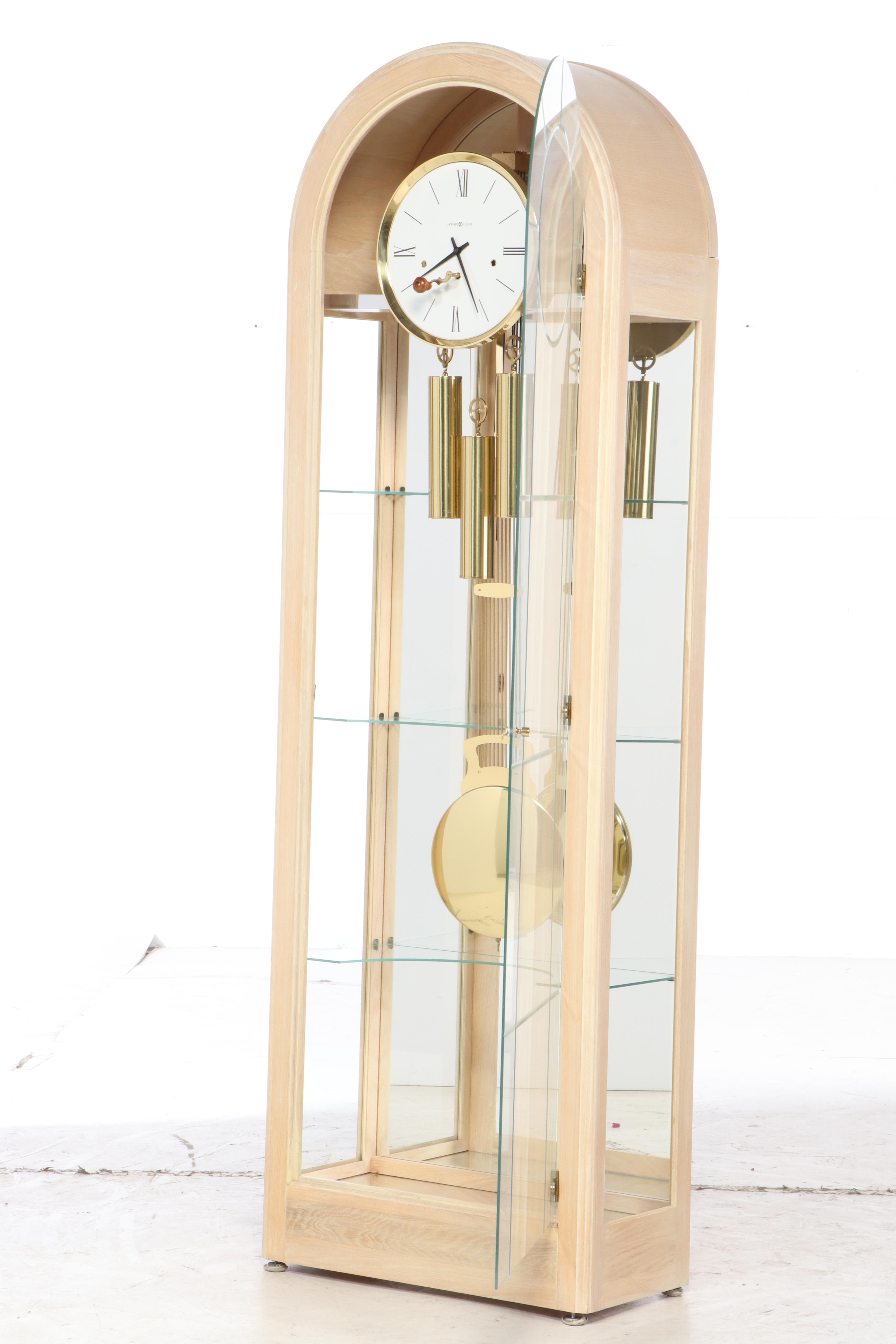 Howard Miller Display Cased Grandfather Clock, Late 20th Century