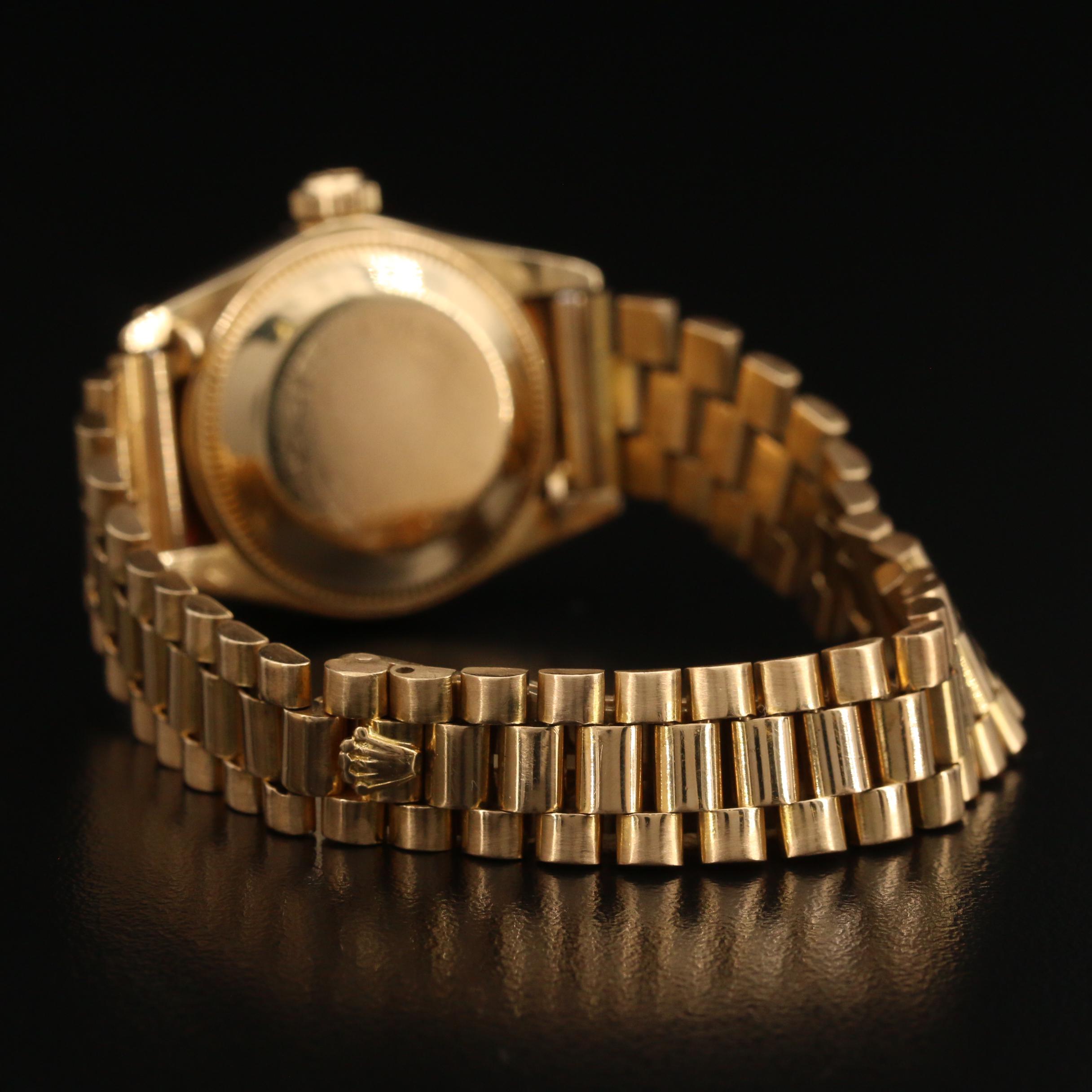 1982 Rolex Datejust President 18K Gold Automatic Watch