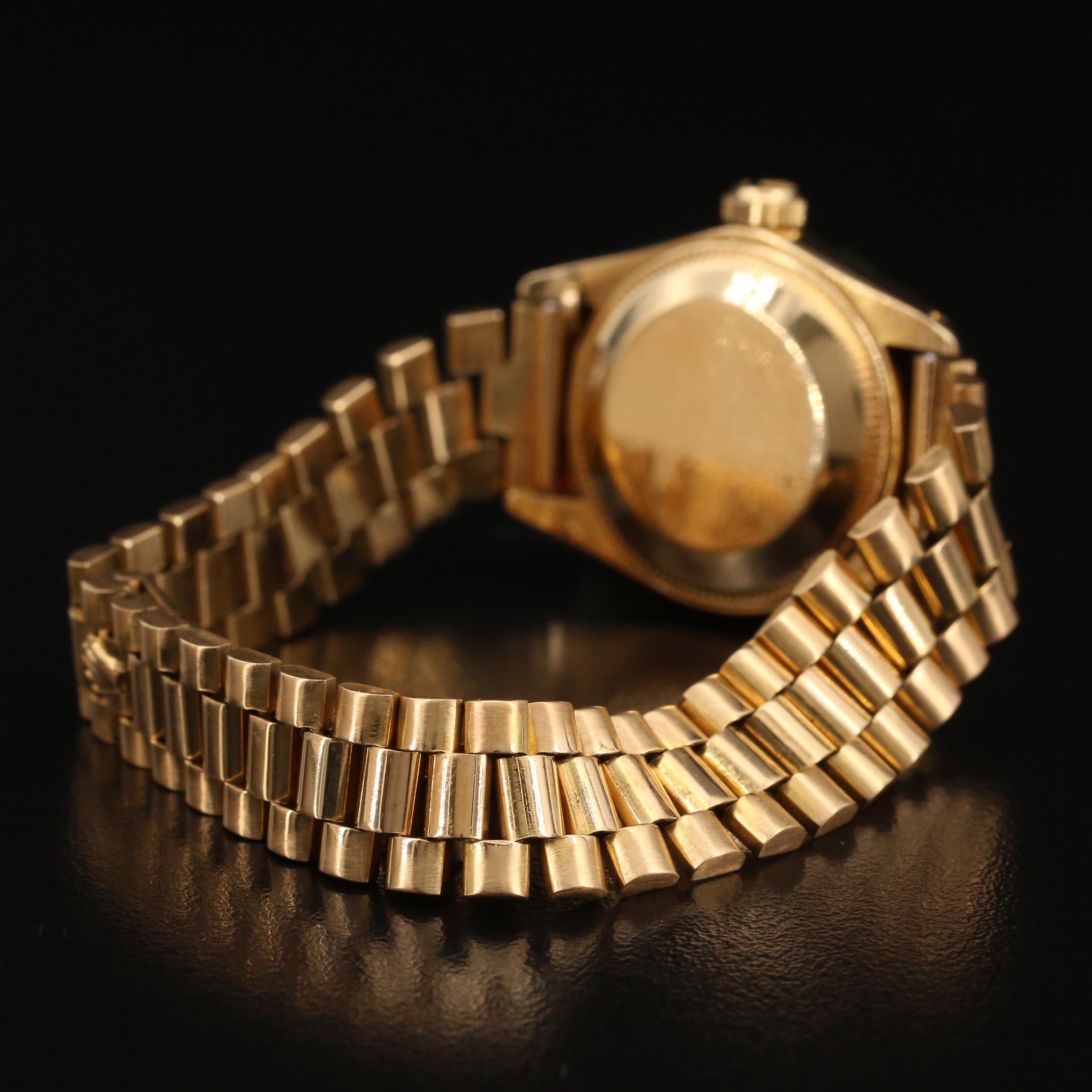 1982 Rolex Datejust President 18K Gold Automatic Watch